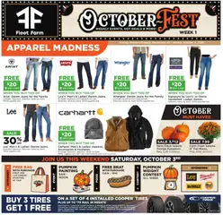 Preview of Mills Fleet Farm weekly ads valid from 09/28/2026