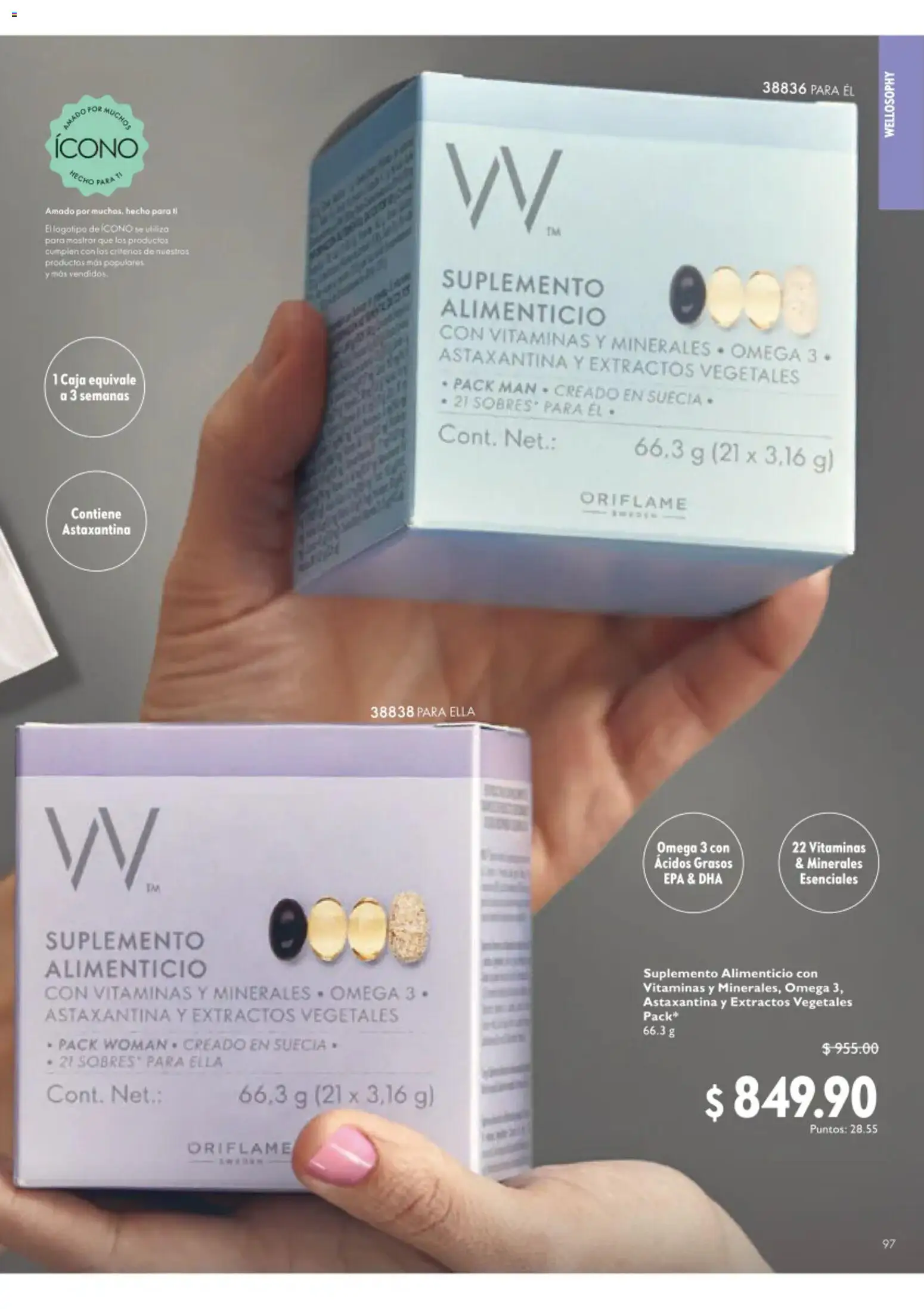 Nuevas ofertas de Oriflame válidas en toda la República Mexicana desde el 22/08/2026. ¡Encuentra las mejores ofertas en Oriflame campaña 12 2026! | Página: 97 | Productos: Vitaminas, Caja