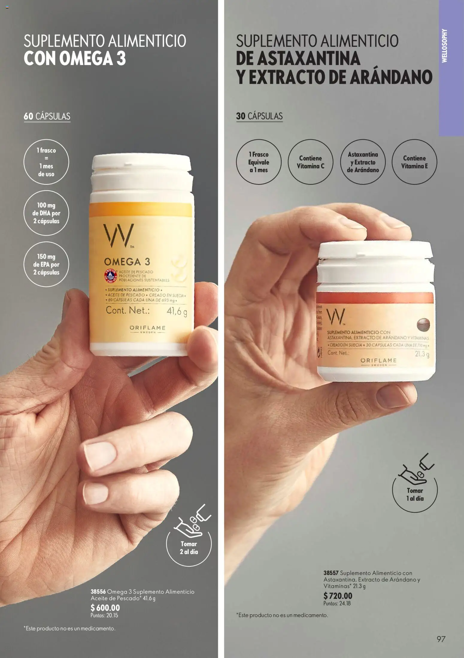 Nuevas ofertas de Oriflame válidas en toda la República Mexicana desde el 22/08/2026. ¡Encuentra las mejores ofertas en Oriflame campaña 12 2026! | Página: 97 | Productos: Vitaminas, Omega, Omega 3, Caja