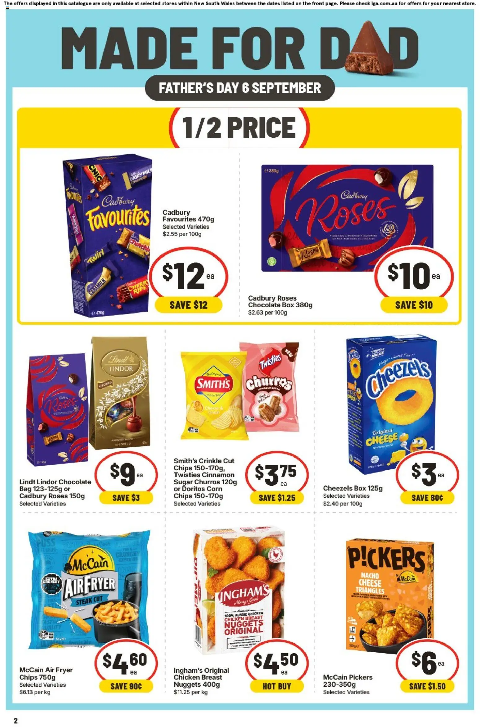 IGA catalogue - valid from 25/08/2026 | Page: 3 | Products: Dairy, Cheese, Chips, Lindor