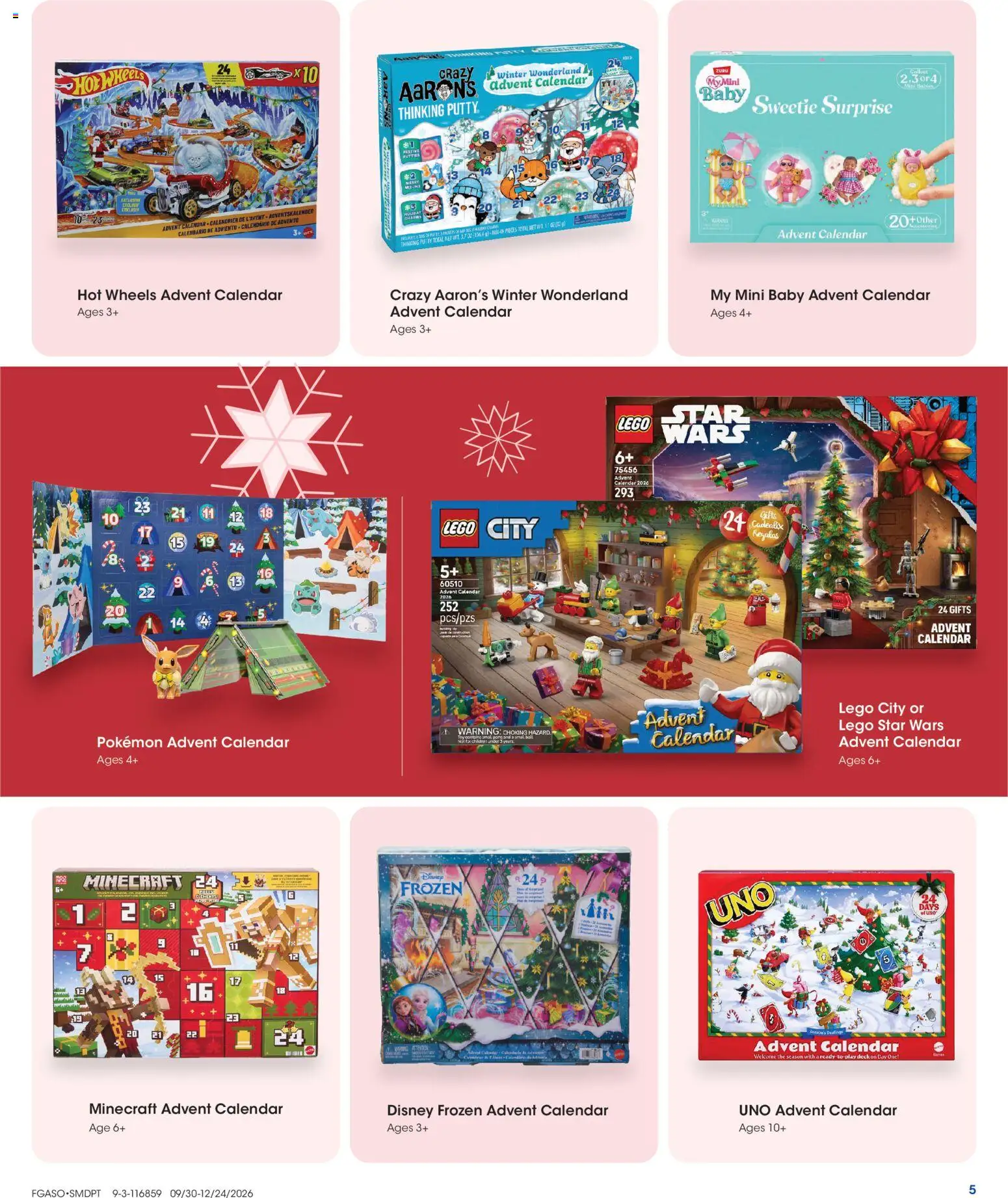 Fred Meyer Extra Ad - valid from 09/30/2026 | Page: 5 | Products: Advent calendar, LEGO