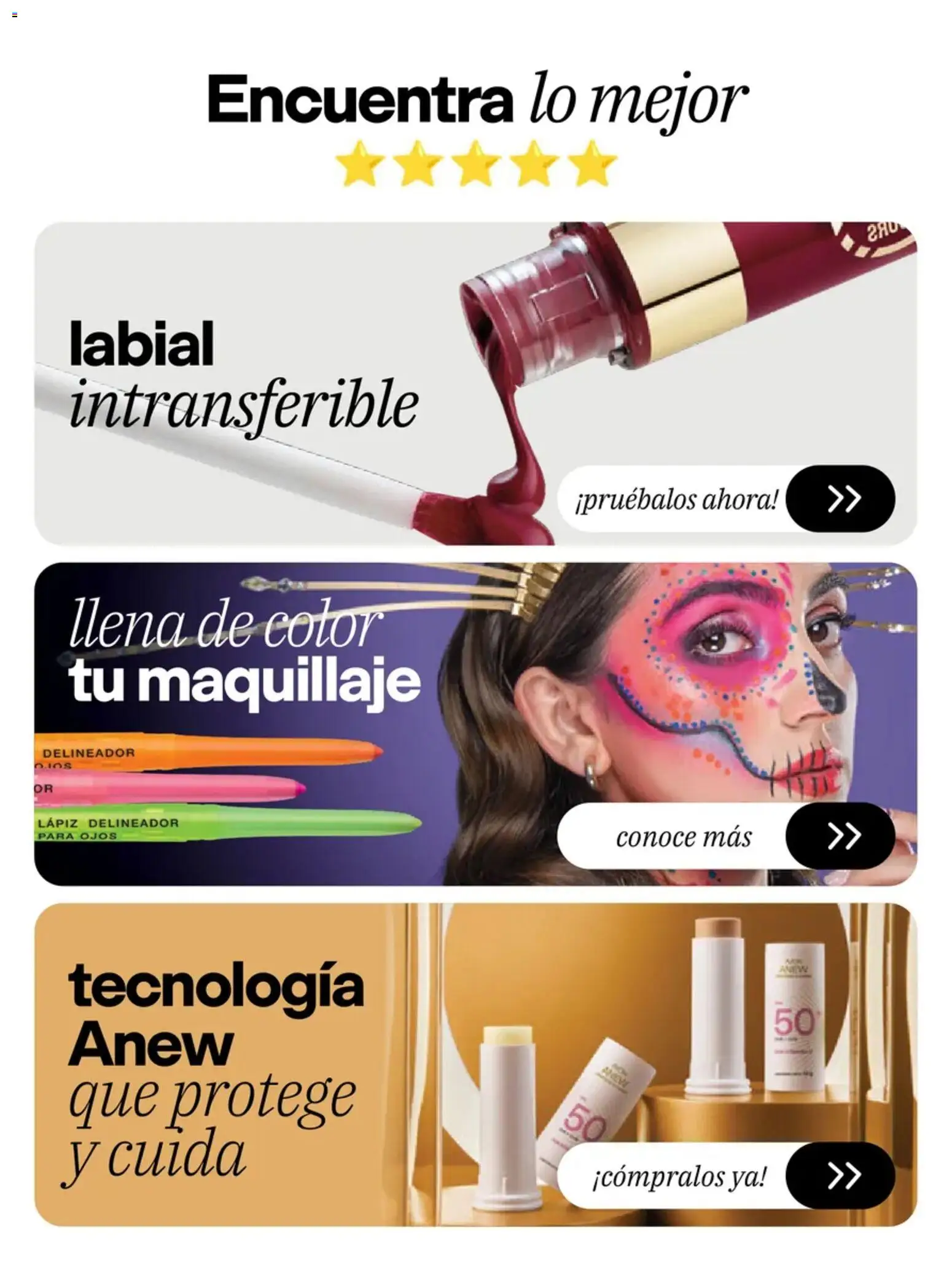Nuevas ofertas de AVON válidas en toda la República Mexicana desde el 02/10/2026. ¡Encuentra las mejores ofertas en AVON campaña 15 2026! | Página: 3 | Productos: Maquillaje, Delineador