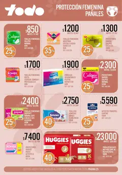 Vista previa Supermercados TODO catálogo válido desde el 08/09/2026 | Página: 25 | Productos: Algodón, Cómoda, Diarios, Pañales