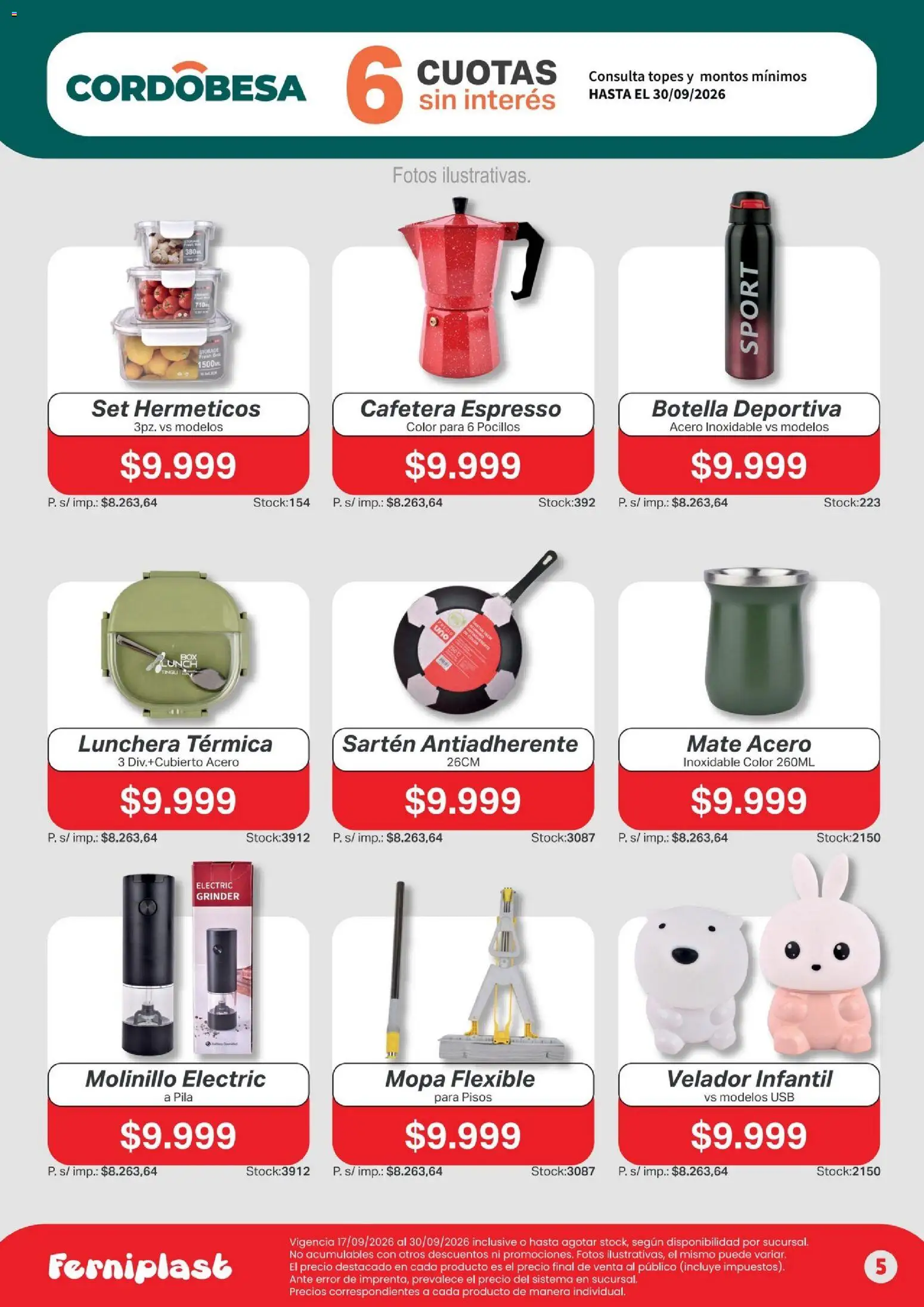 Ferniplast catálogo │ válido desde el 17/09/2026 | Página: 5 | Productos: Usb, Cafetera, Sartén, Sartén antiadherente