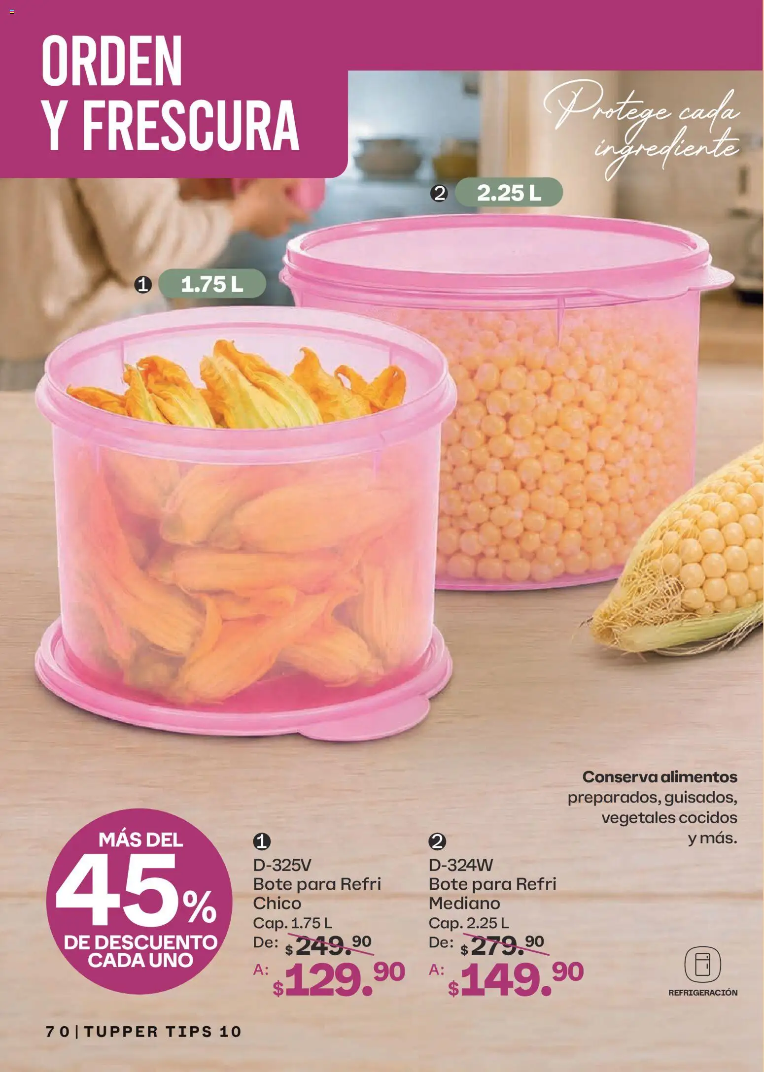Nuevas ofertas de Tupperware válidas en toda la República Mexicana desde el 07/09/2026. ¡Encuentra las mejores ofertas en Tupperware catálogo! | Página: 70 | Productos: Alimentos, Tupper