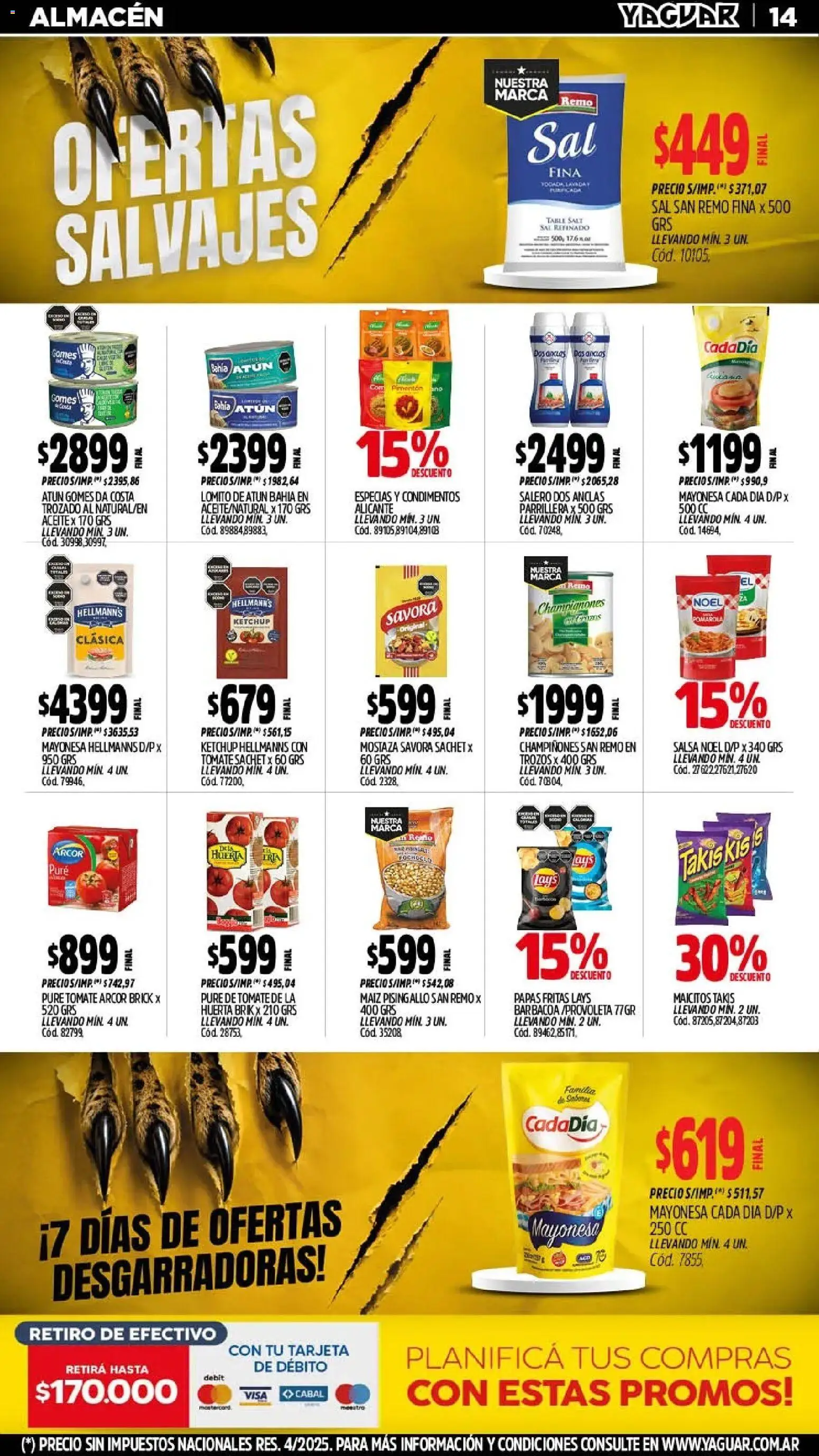 Yaguar - Oferta Semanal Buenos Aires │ válido desde el 10/08/2026 | Página: 16 | Productos: Mayonesa, Mostaza, Maiz, Pure de Tomate