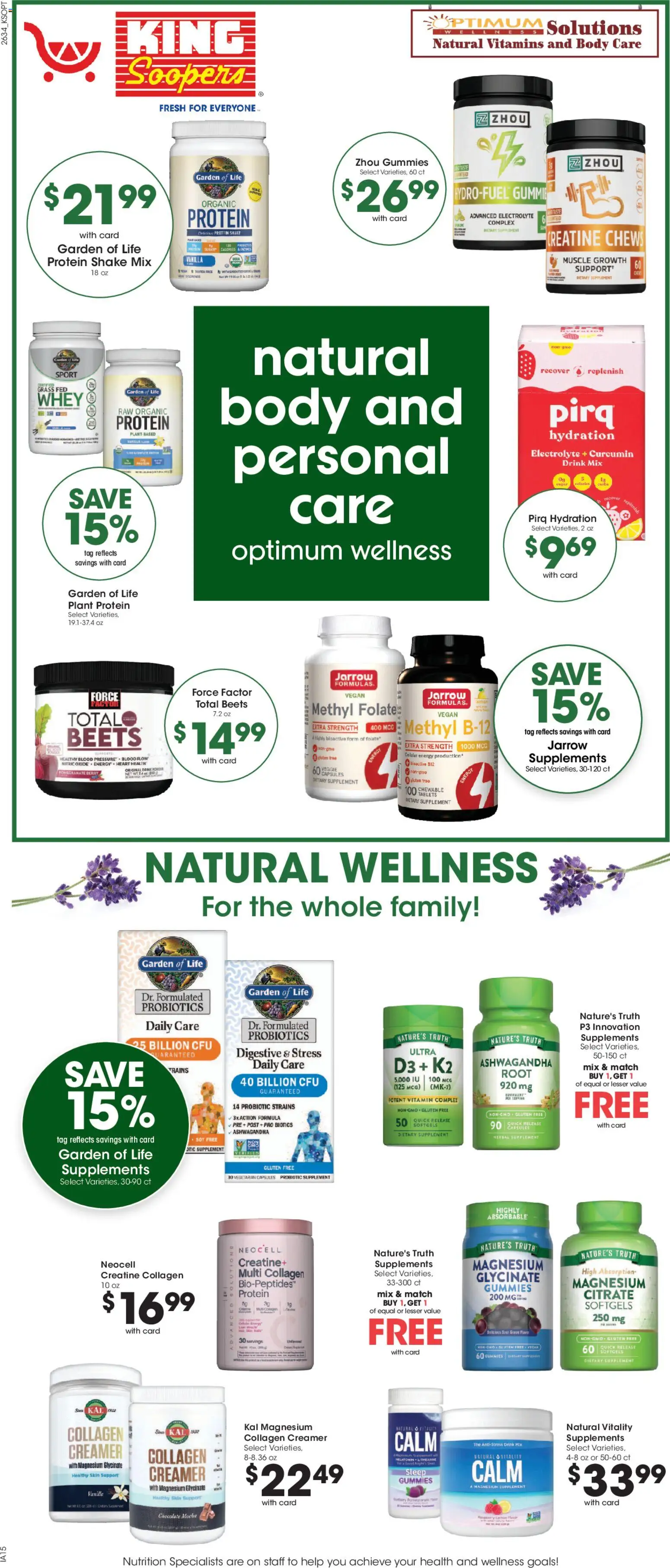 King Soopers Weekly Ad - valid from 09/23/2026 | Page: 8 | Products: Chocolate, Protein, Capsules, Ashwagandha
