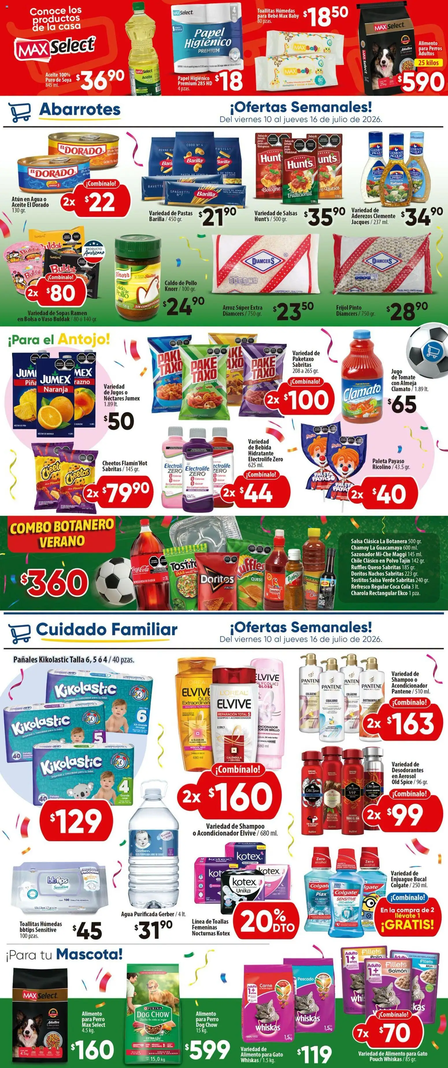 Nuevas ofertas de Calimax válidas en toda la República Mexicana desde el 10/07/2026. ¡Encuentra las mejores ofertas en Calimax folleto Mexicali y SLRC! | Página: 5 | Productos: Azúcar, Queso, Pañales, Acondicionador