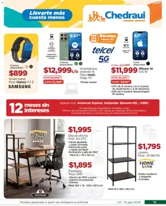 Vista previa de Chedraui folleto, nuevo folleto de la tienda, válido en México a partir del 03/08/2026 | Página: 11 | Productos: Silla, Escritorio, Smartphone