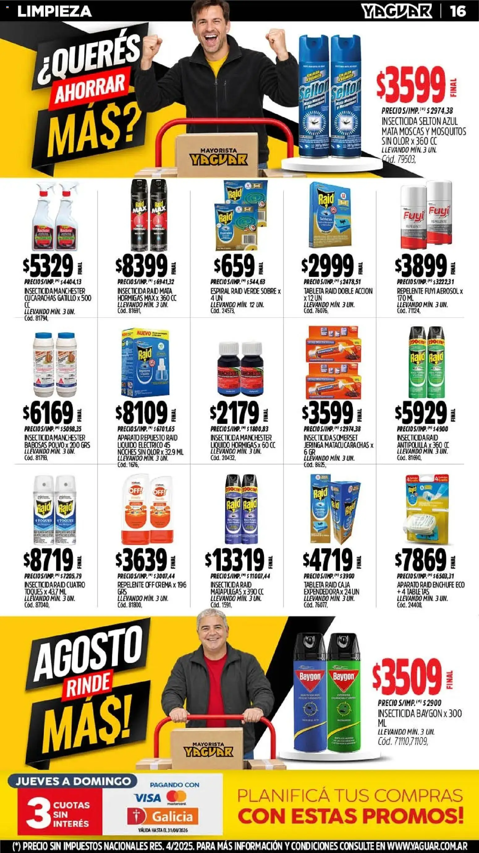 Yaguar - Oferta Semanal General Roca │ válido desde el 17/07/2026 | Página: 18 | Productos: Mata moscas, Tableta, Sobre, Polvo