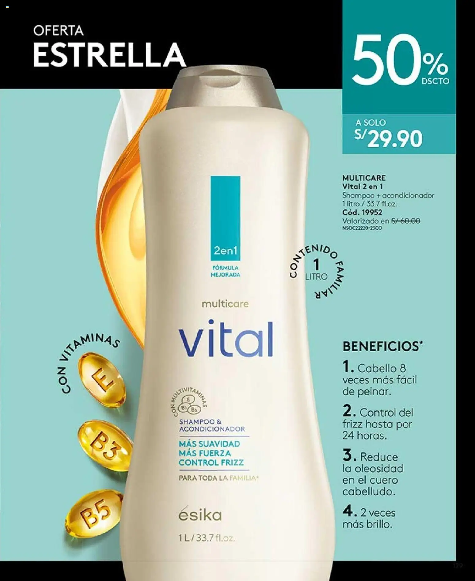 Catálogo Ésika válido desde 20/06/2026 | Página: 129 | Productos: Shampoo, Acondicionador