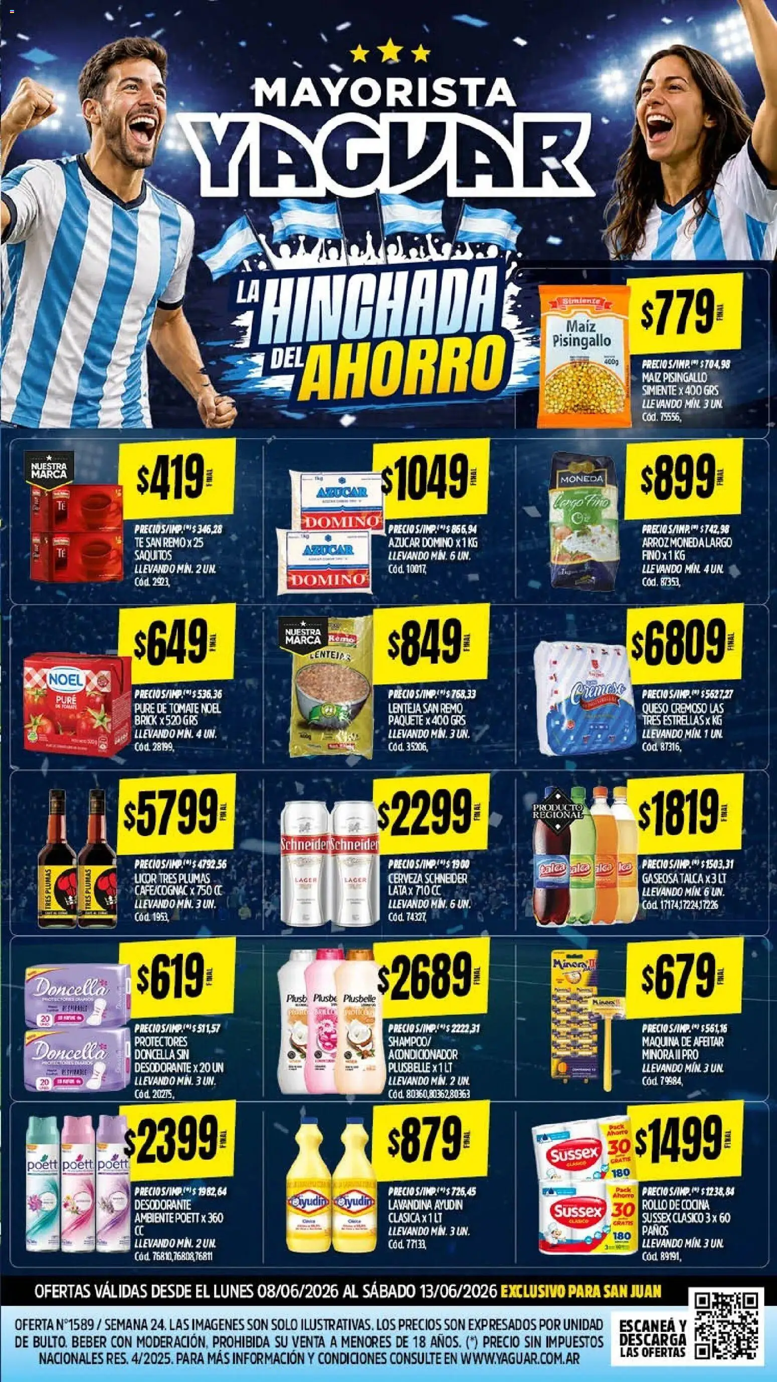 Yaguar - Oferta Semanal San Juan │ válido desde el 08.06.2026 | Página: 2 | Productos: Lentejas, Acondicionador, Tomate, Té