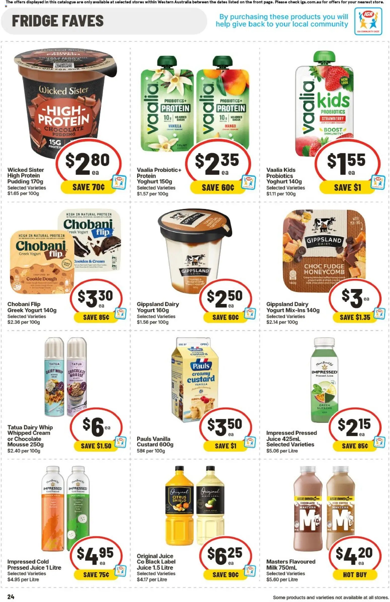 IGA catalogue - valid from 12/08/2026 | Page: 25 | Products: Probiotics, Pudding, Citrus, Chocolate mousse