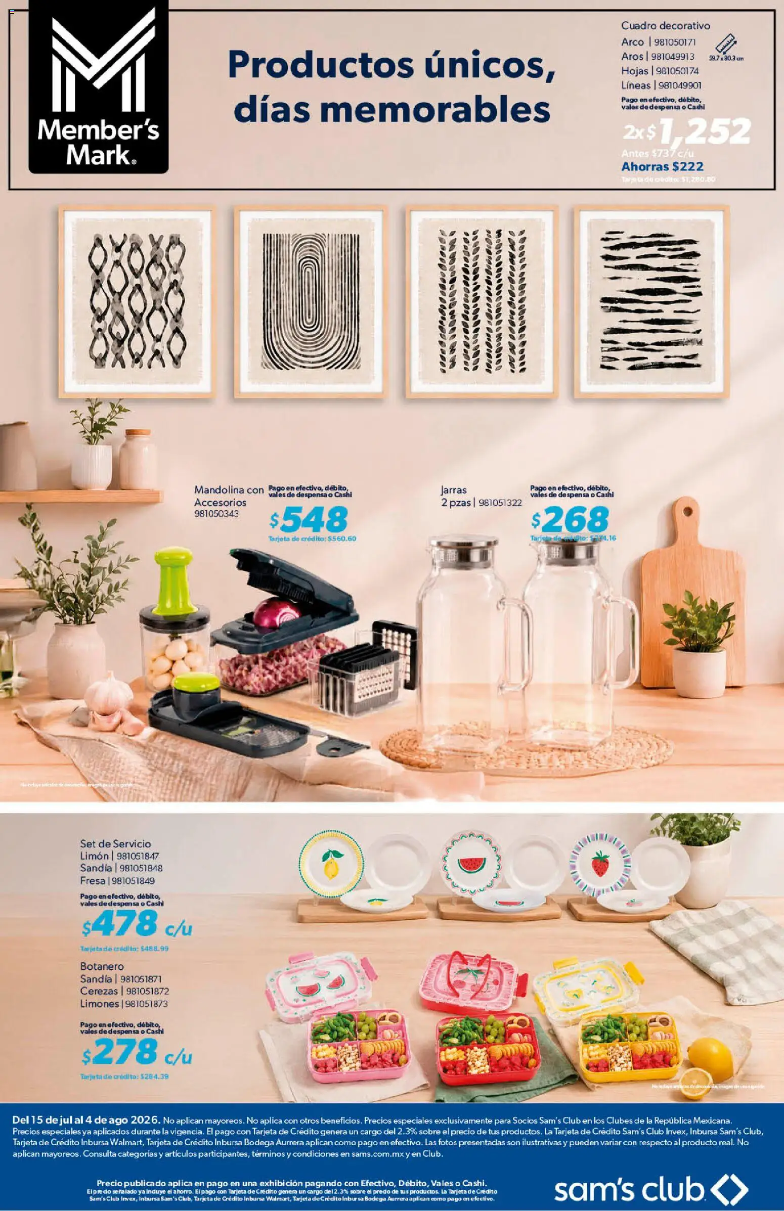 Nuevas ofertas de Sam's Club válidas en toda la República Mexicana desde el 15/07/2026. ¡Encuentra las mejores ofertas en Sam's Club catálogo! | Página: 5 | Productos: Fresa, Sandía, Limón, Sobre