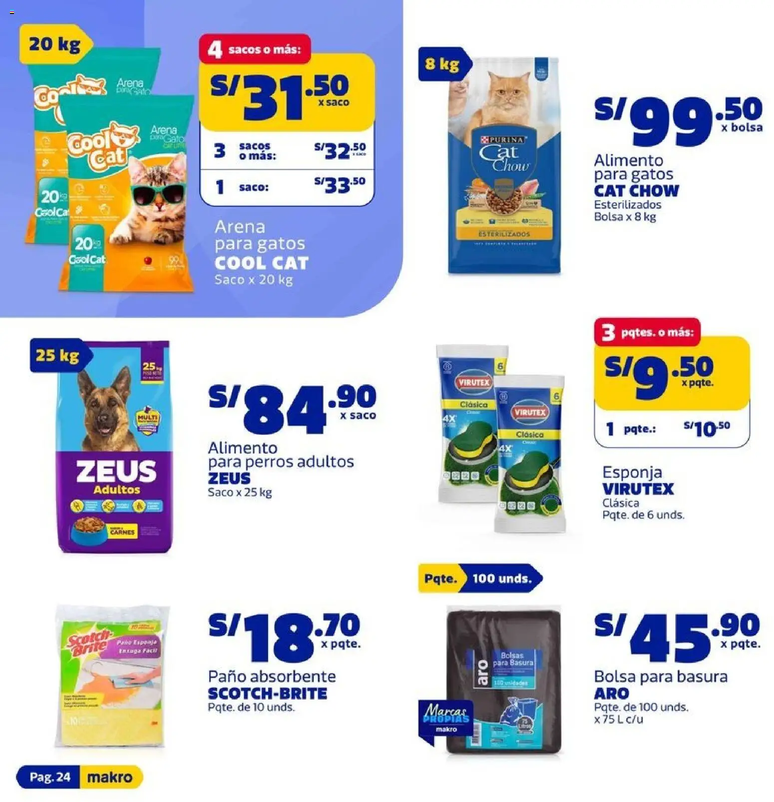 Catálogo Makro válido desde 21.05.2026 | Página: 24 | Productos: Esponja, Saco, Bolsa