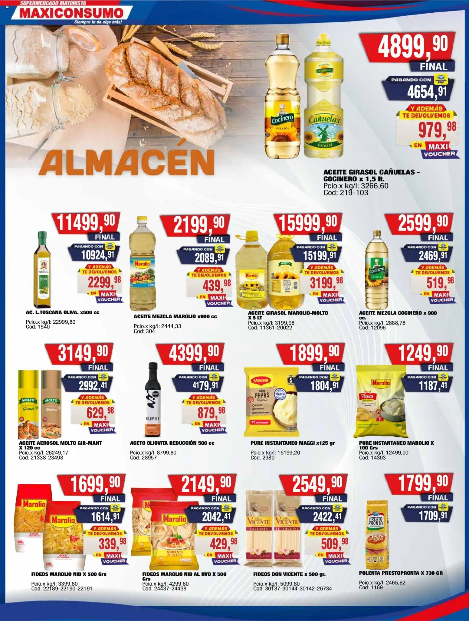 Maxiconsumo - Ofertas │ válido desde el 28/09/2026 | Página: 5 | Productos: Aceite, Aceto, Té, Fideos