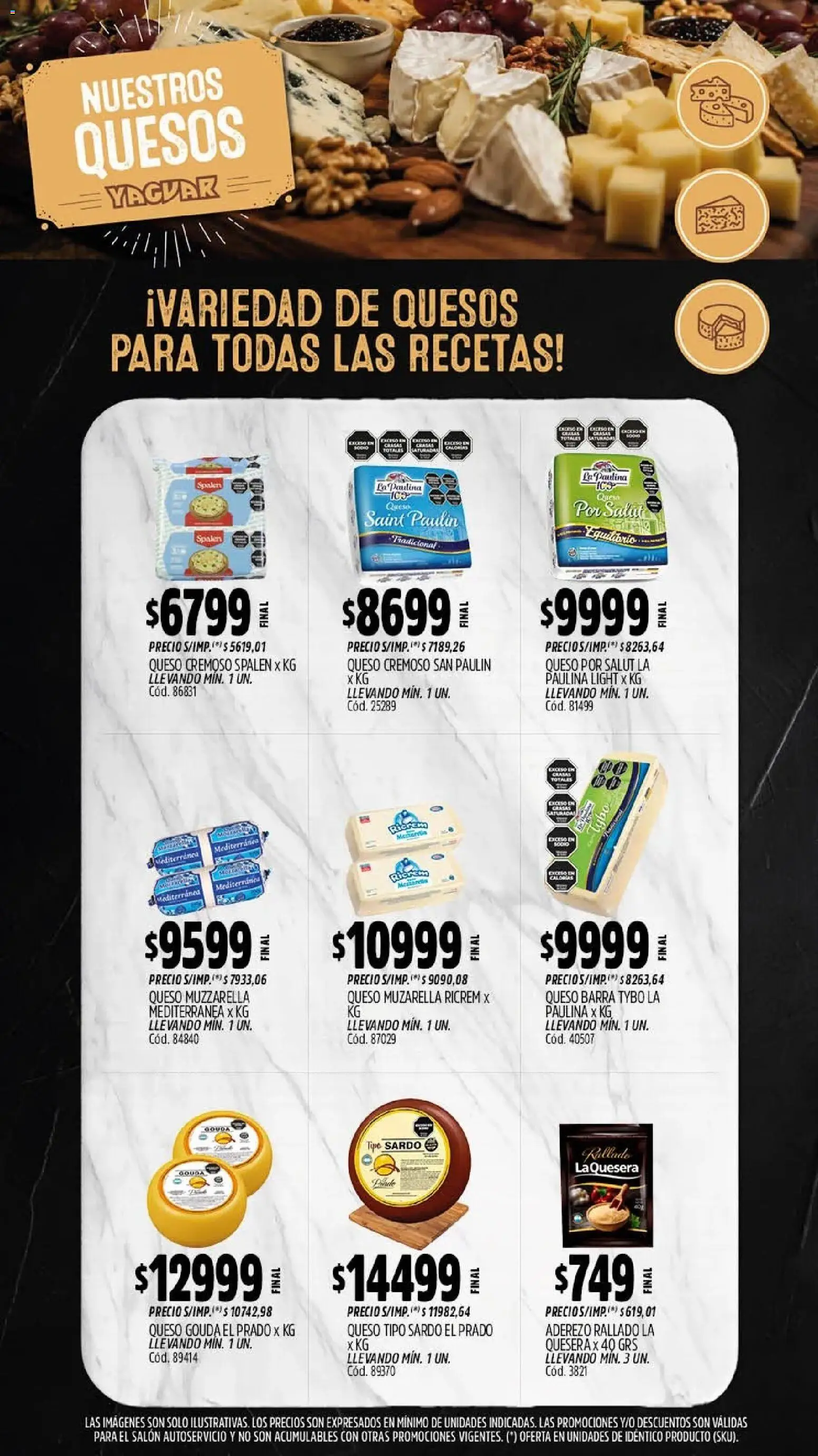 Yaguar - Oferta Semanal Chaco │ válido desde el 03/08/2026 | Página: 7 | Productos: Aderezo, Muzzarella, Queso