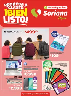 Vista previa de Soriana Regresa a clases ¡Bien listo! Híper Nacional, nuevo folleto de la tienda, válido en México a partir del 13/08/2026