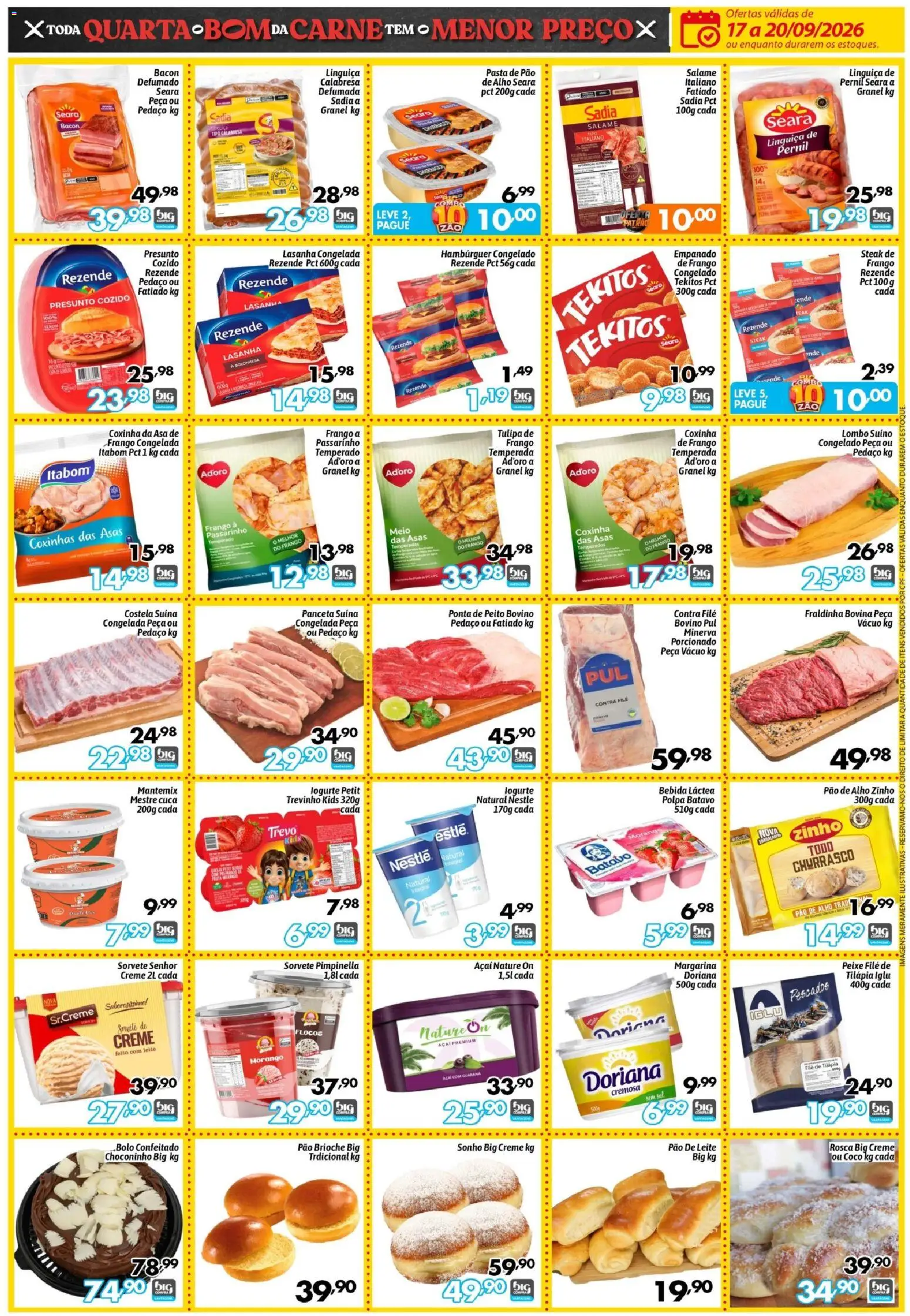 Big Compra Folheto - válido de 17/09/2026 | Página: 3 | Produtos: Sonho, Salame, Flocos, Açaí