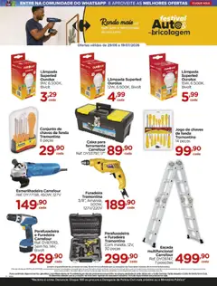 Carrefour ofertas Auto e Brico - Pré-Visualização do folheto da loja Carrefour, válido de 29/06/2026 | Página: 4 | Produtos: Furadeira, Caixa, Escada, Parafusadeira