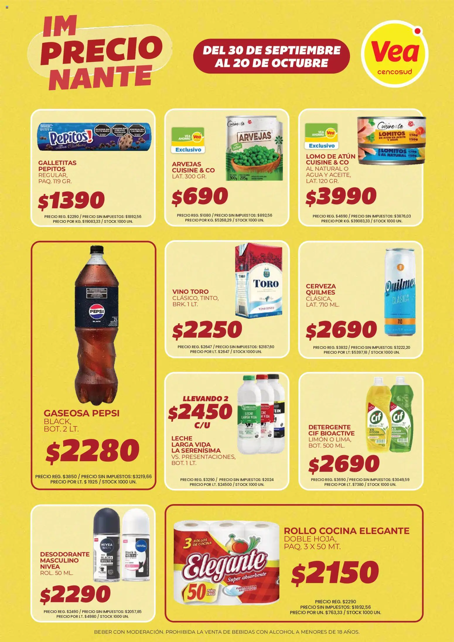 Vea - Volante imPRECIOnante Cuyo │ válido desde el 30/09/2026 | Página: 2 | Productos: Galletitas, Aceite, Vino, Cerveza