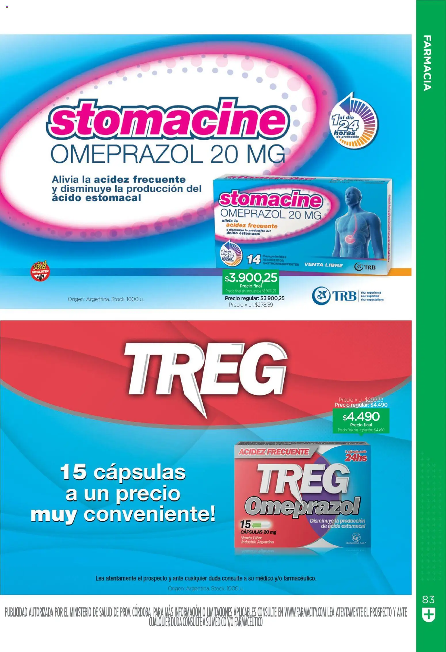 Farmacity catálogo │ válido desde el 01/09/2026 | Página: 83 | Productos: Cápsulas