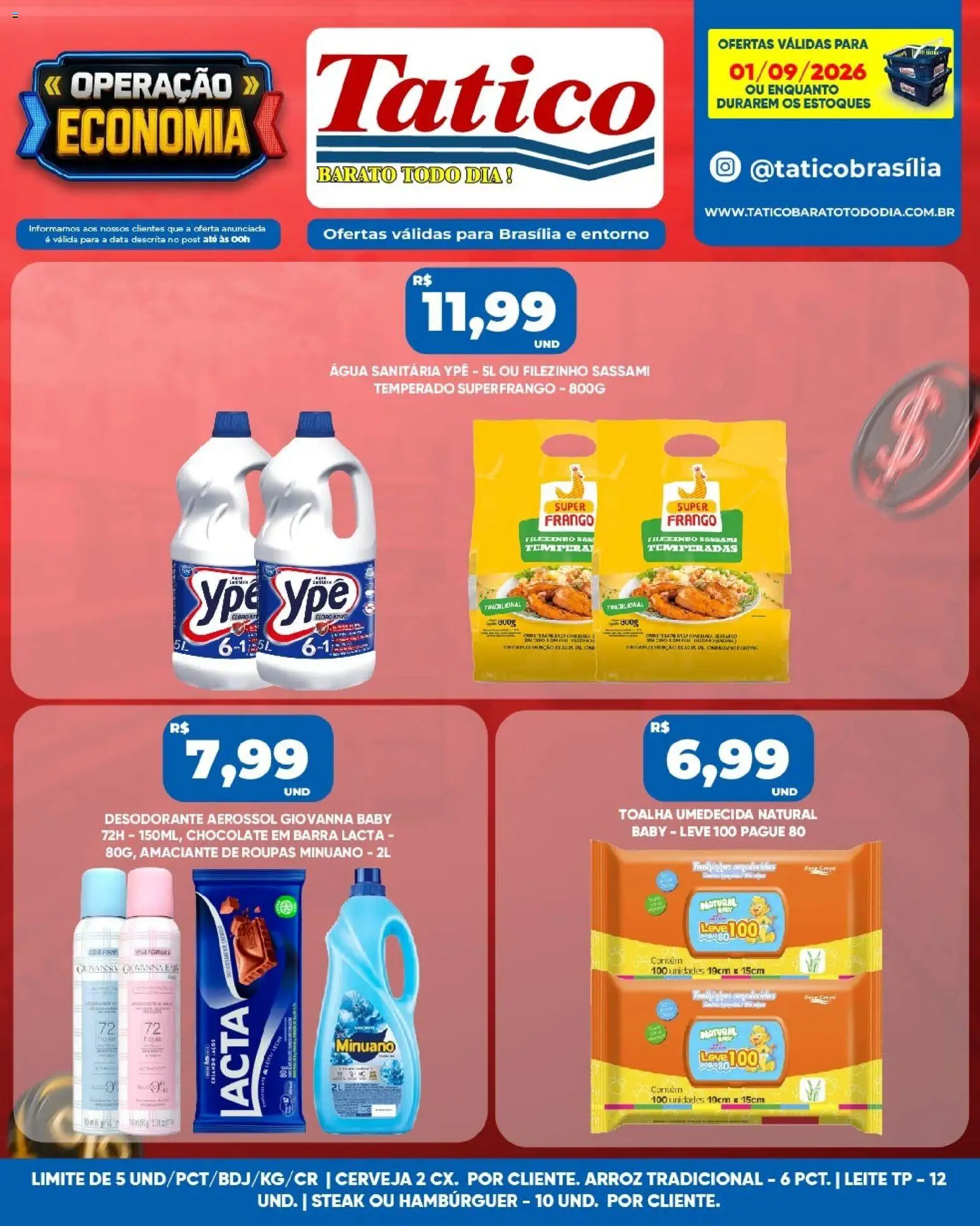 Tatico Folheto - válido de 01/09/2026 | Página: 7 | Produtos: Desodorante, Chocolate, Cerveja, Toalha umedecida