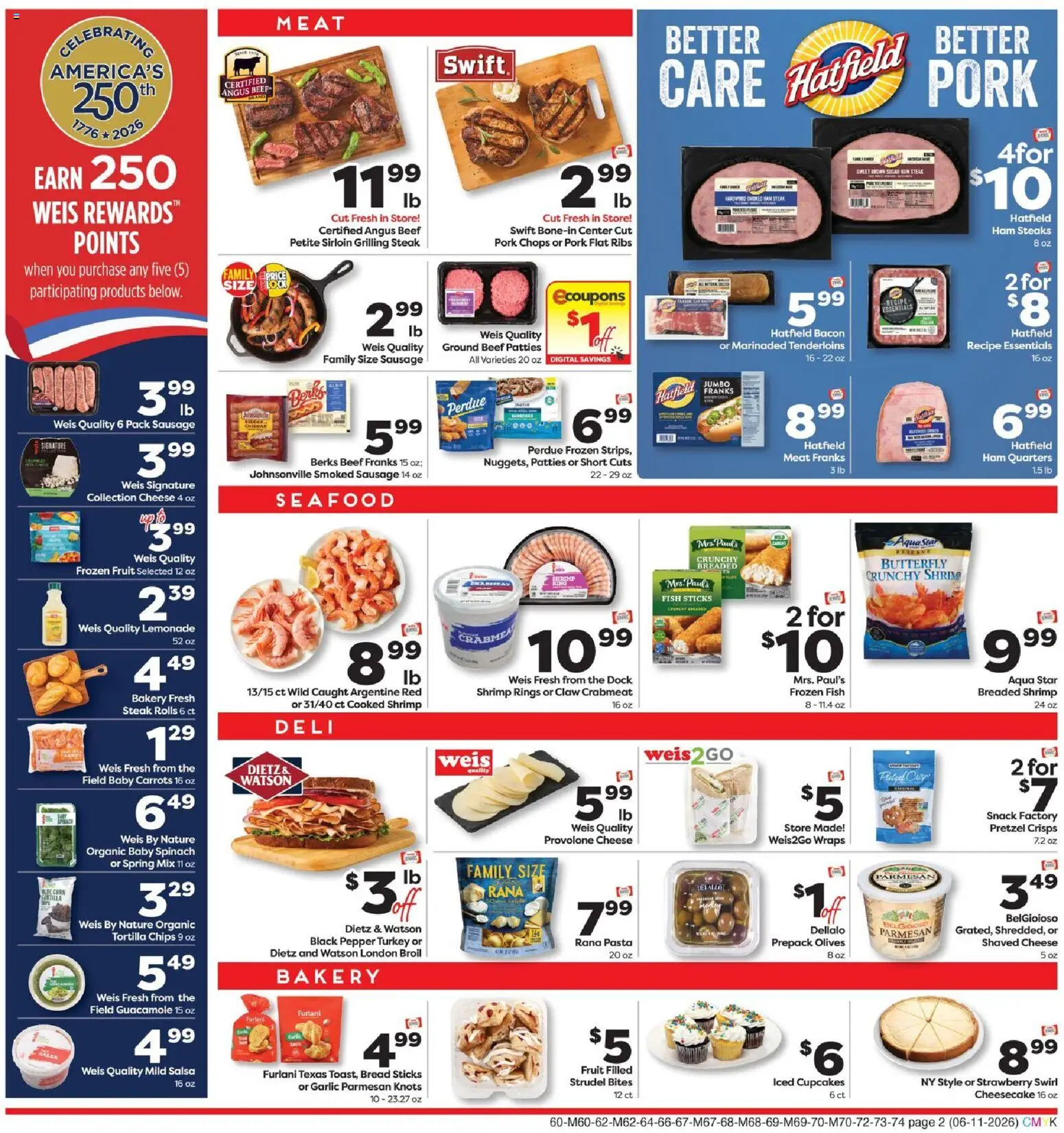 Weis Grand Opening - valid from 11.06.2026 | Page: 6 | Products: Cheese, Ham, Fish, Chips