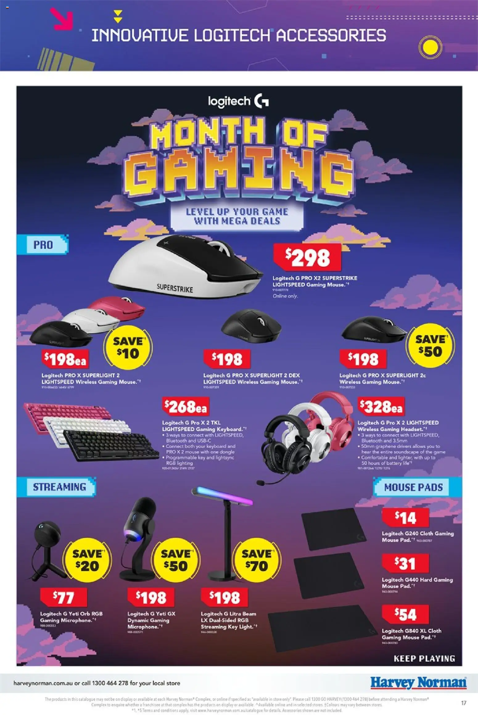 Harvey Norman catalogue - valid from 09/04/2026 | Page: 17 | Products: Cloth, Mouse, Game, Microphone