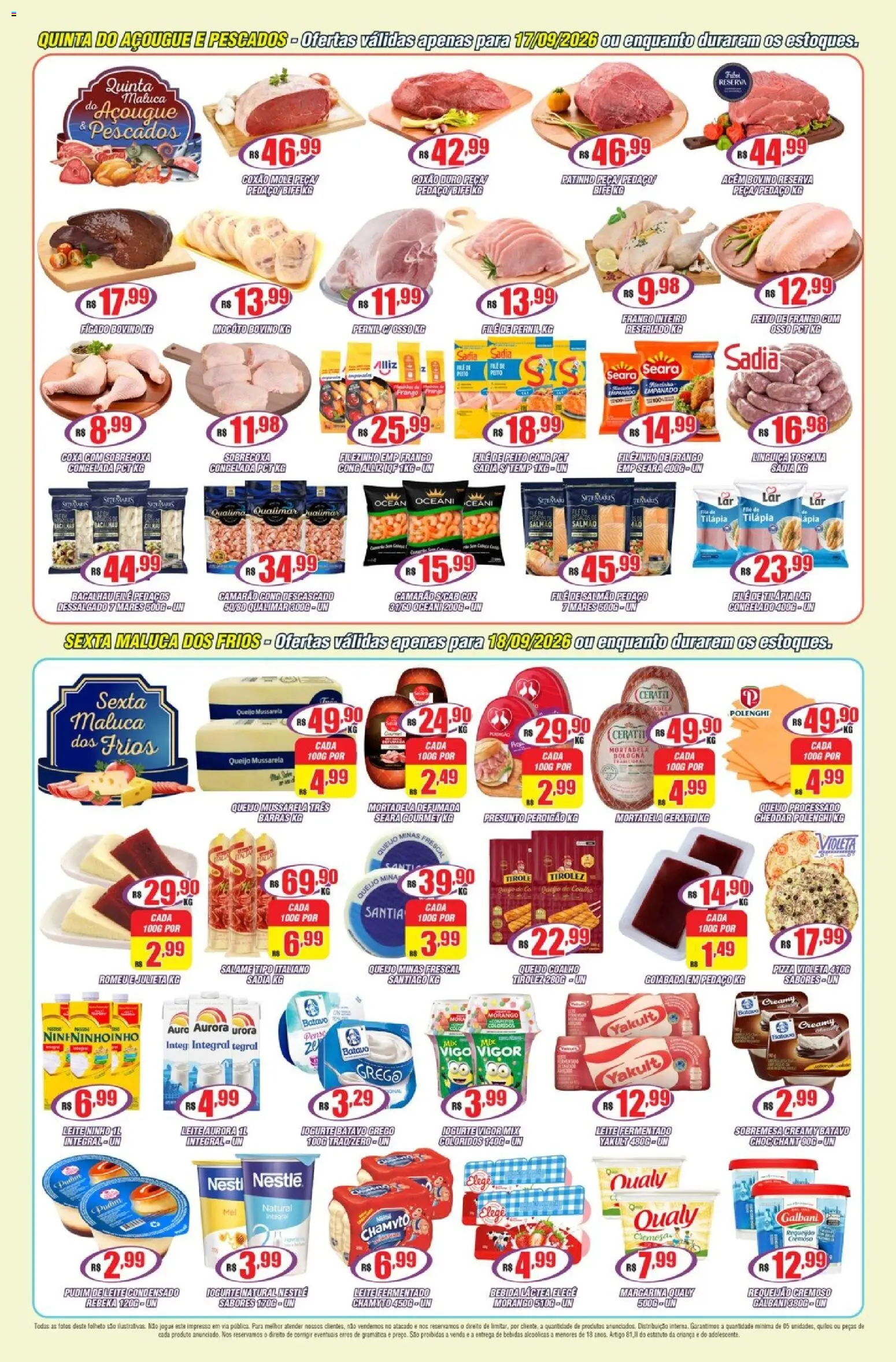 Violeta Supermercados Folheto - válido de 15/09/2026 | Página: 4 | Produtos: Sobremesa, Queijo, Leite fermentado, Peito de frango