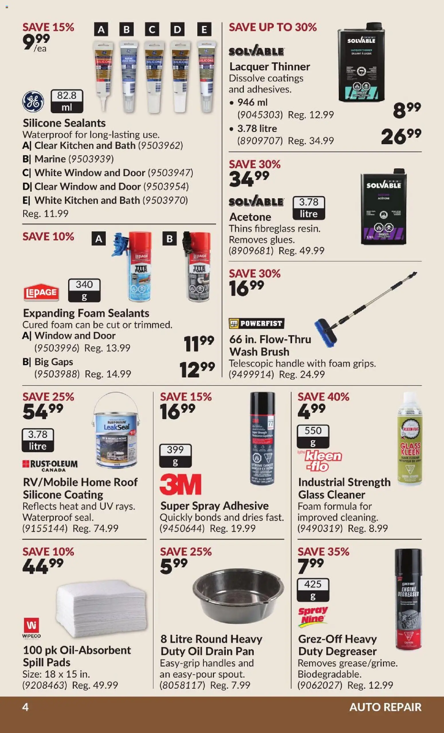Princess Auto flyer valid from Jul 28, 2026 | Page: 9 | Products: Brush, Bath, Oil