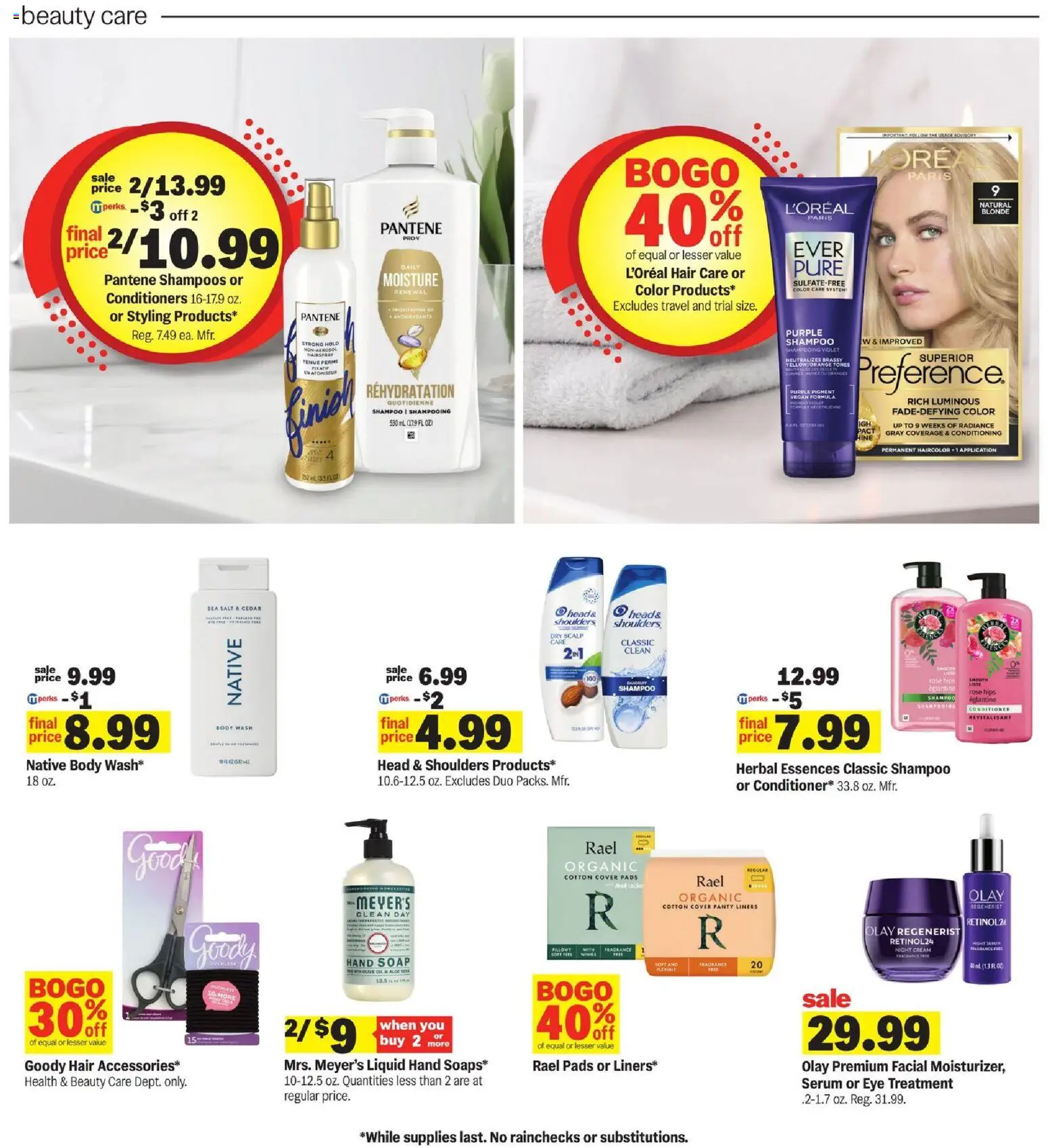 Meijer Weekly Ad - valid from 09/09/2026 | Page: 27 | Products: Panty liners, Conditioner, Head & Shoulders, Soap