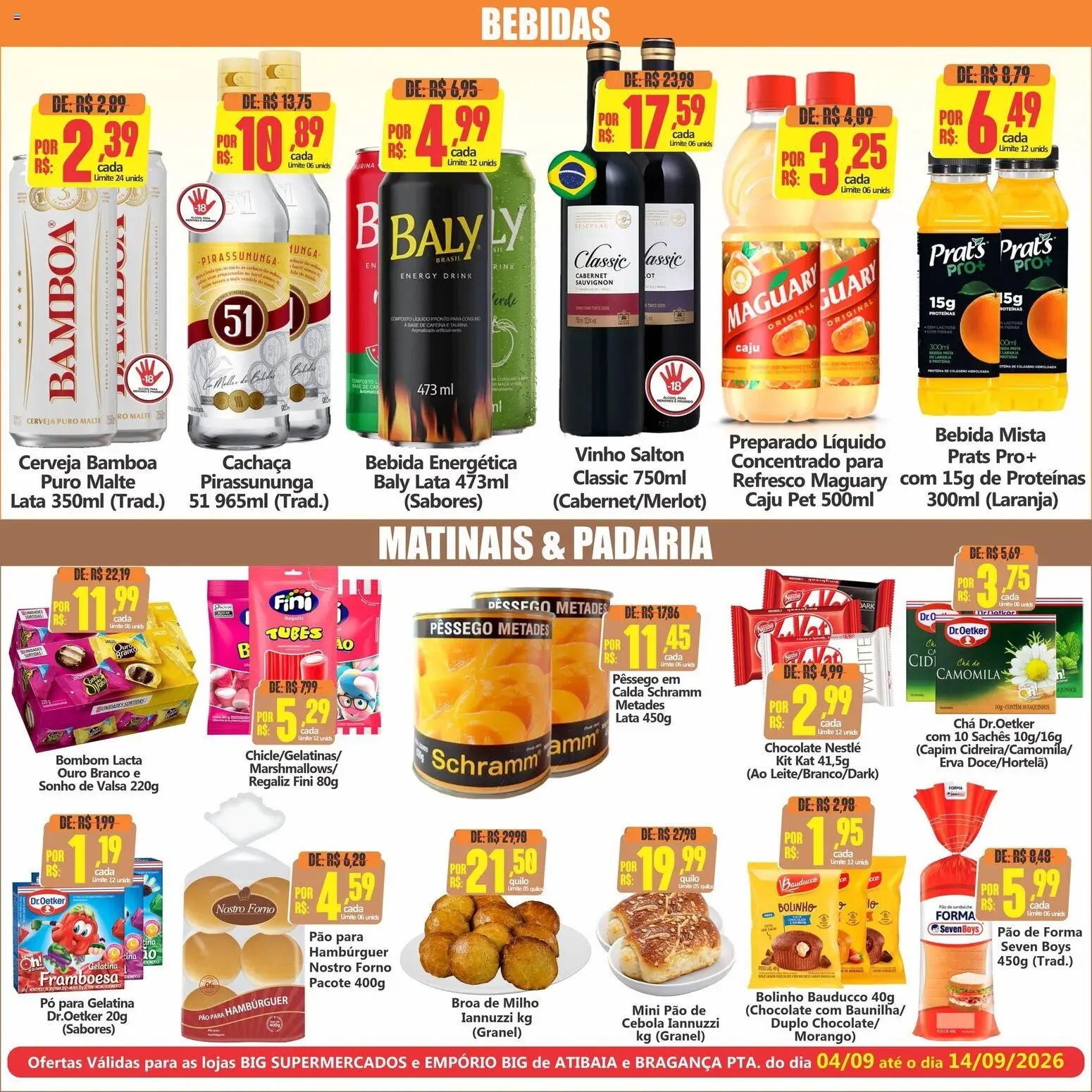 Big Supermercados Folheto - válido de 04/09/2026 | Página: 4 | Produtos: Pó, Bebida energética, Vinho, Milho