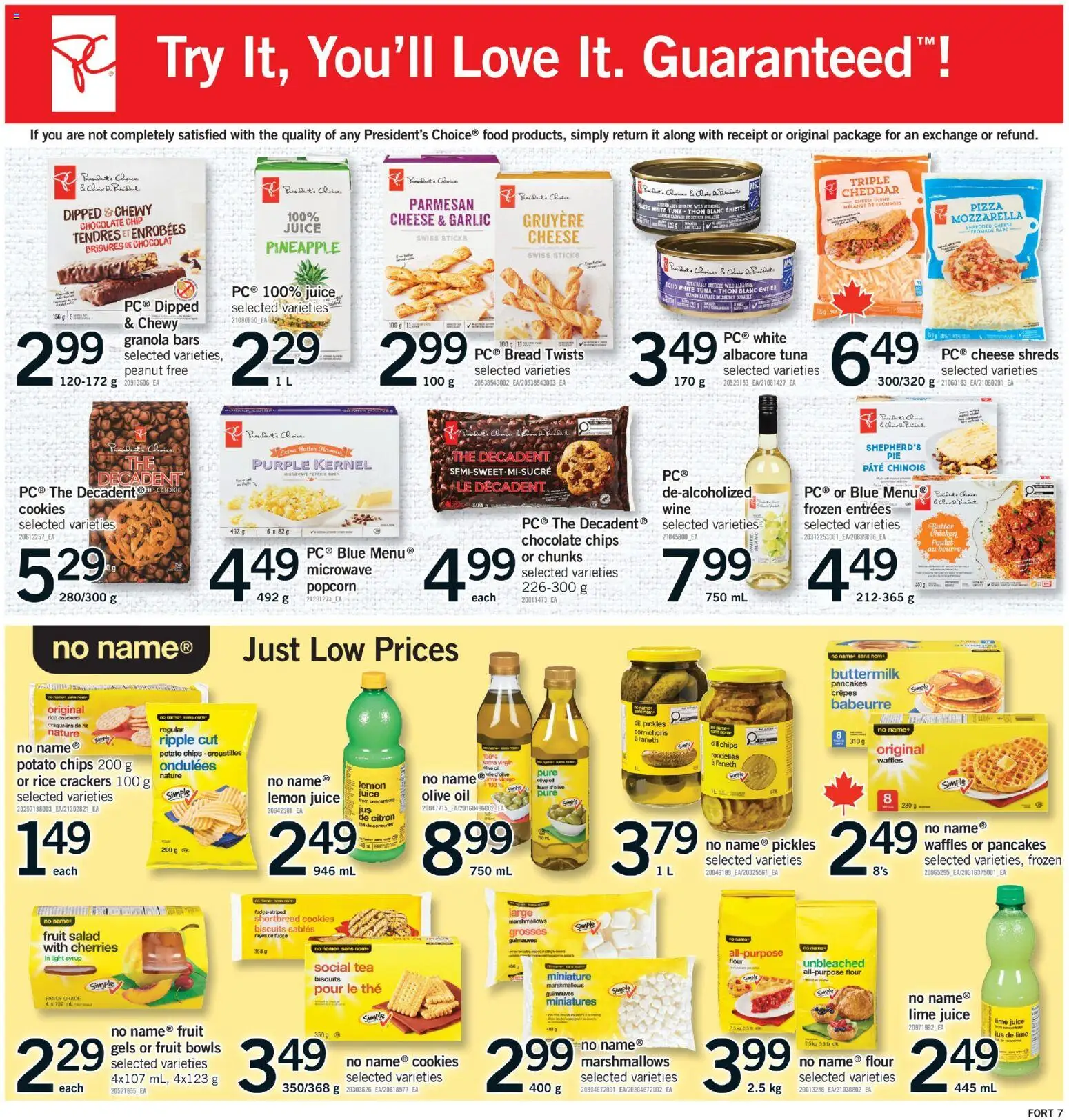 Fortinos flyer valid from Sep 17, 2026 | Page: 8 | Products: Rice, Mozzarella, Waffles, Wine