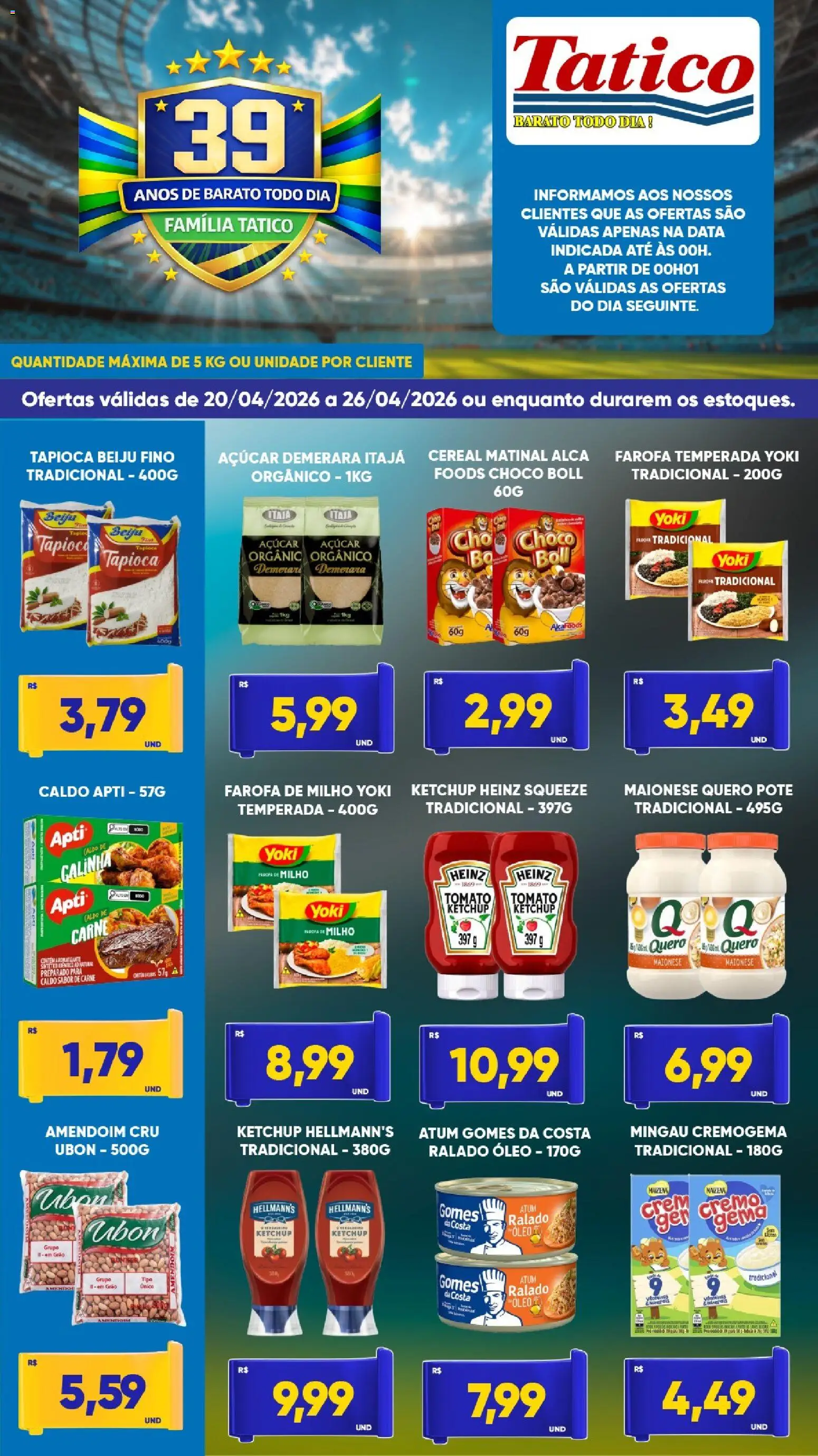Tatico Folheto - válido de 20.04.2026 | Página: 4 | Produtos: Açúcar demerara, Óleo, Açúcar, Atum
