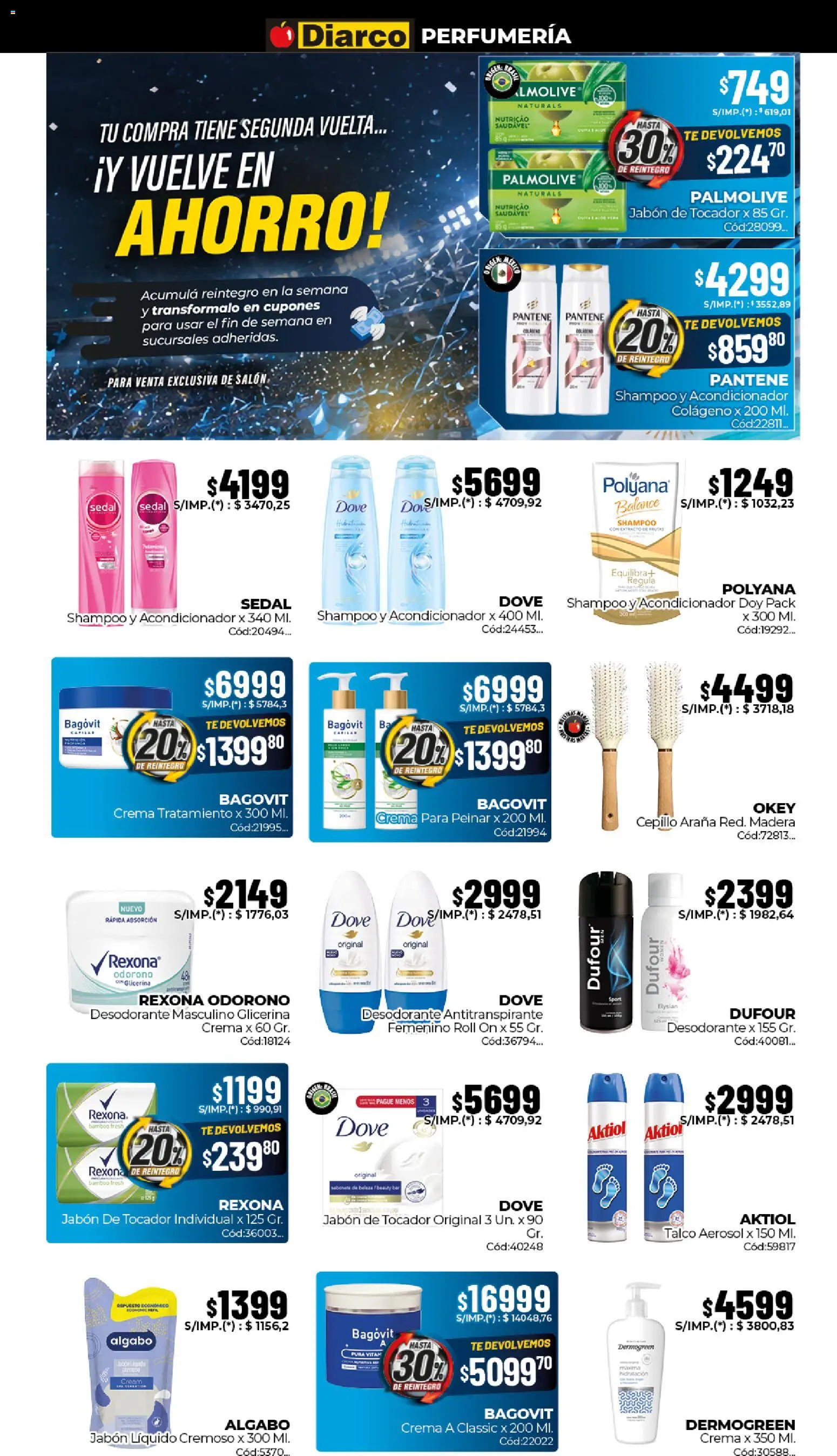 Diarco ofertas │ válido desde el 08.06.2026 | Página: 12 | Productos: Shampoo, Jabón, Antitranspirante, Crema
