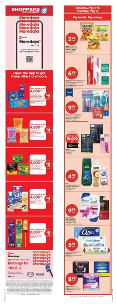 Preview of Shoppers weekly flyer / circulaire from shop Shoppers valid from 08.05.2026 | Page: 2 | Products: PC, Body wash, Toothpaste, Chocolate
