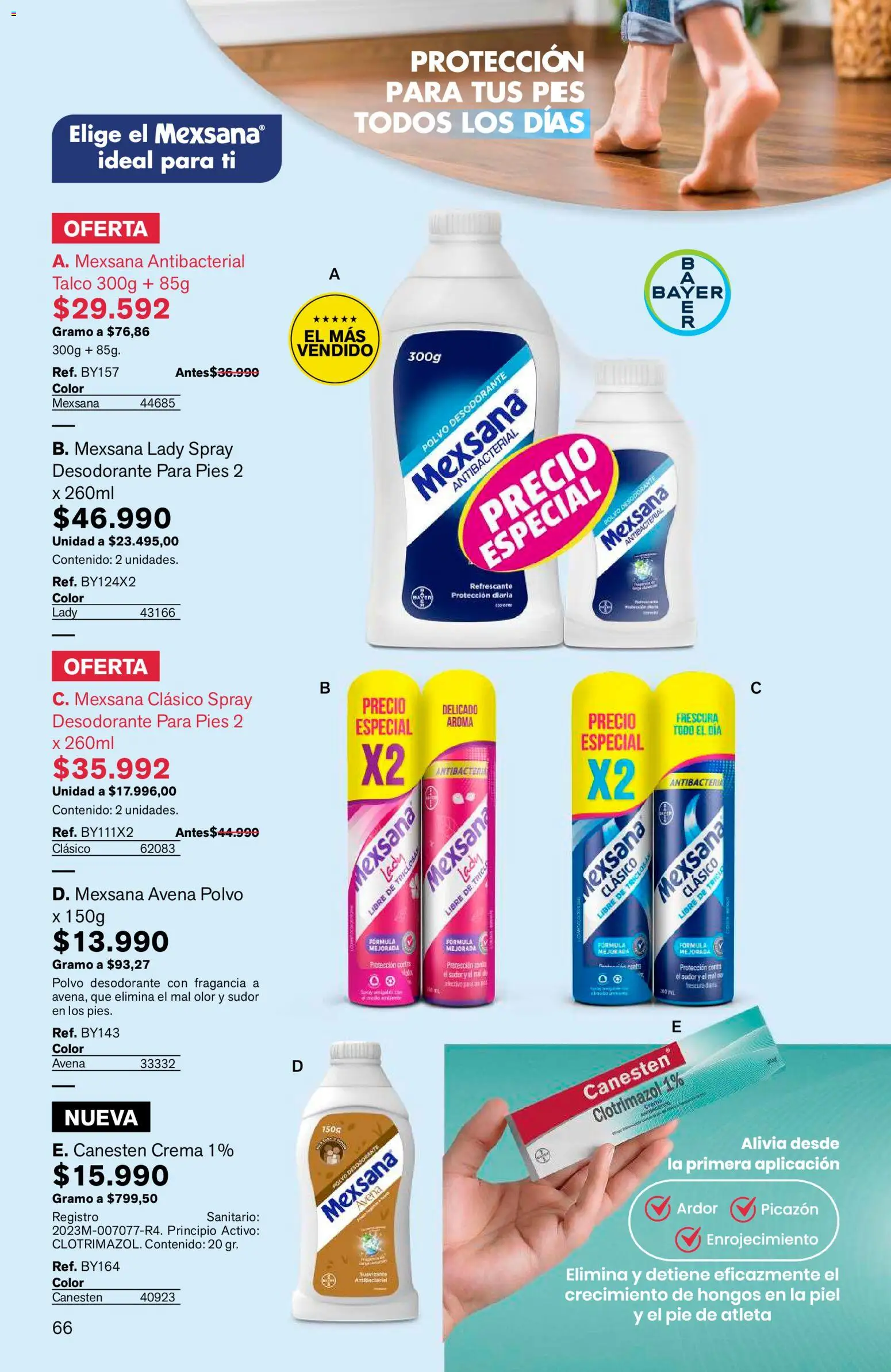 Leonisa revista - valida desde el 25/06/2026 | Página: 66 | Productos: Crema, Hongos, Fragancia, Polvo