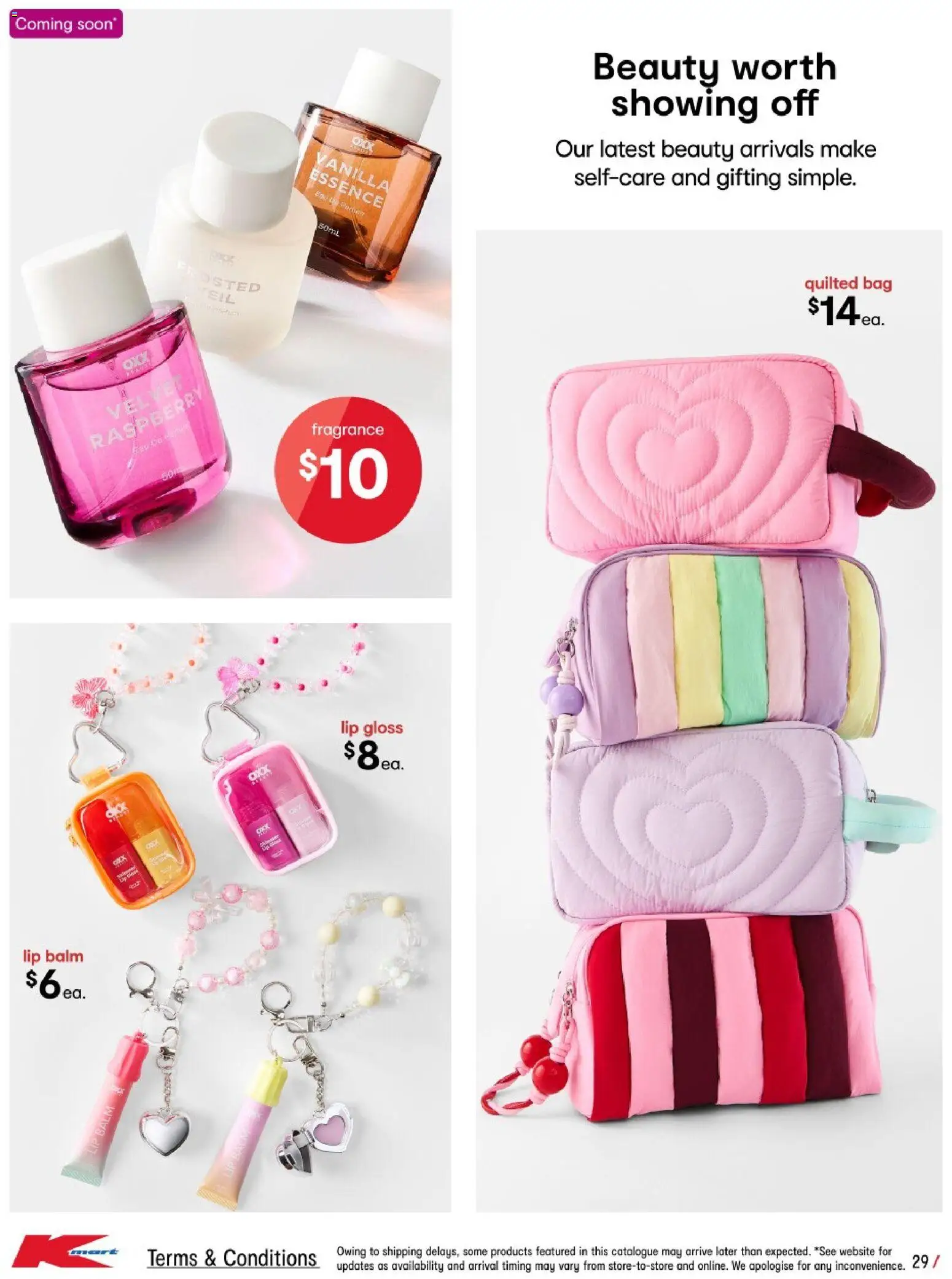 Kmart catalogue - valid from 01/10/2026 | Page: 29 | Products: Fragrance, Lip gloss, Vanilla, Lip balm