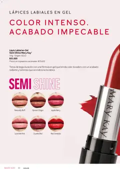 Vista previa Mary Kay - Catálogo válido desde el 01/09/2026 | Página: 30 | Productos: Lápiz labial, Radiante