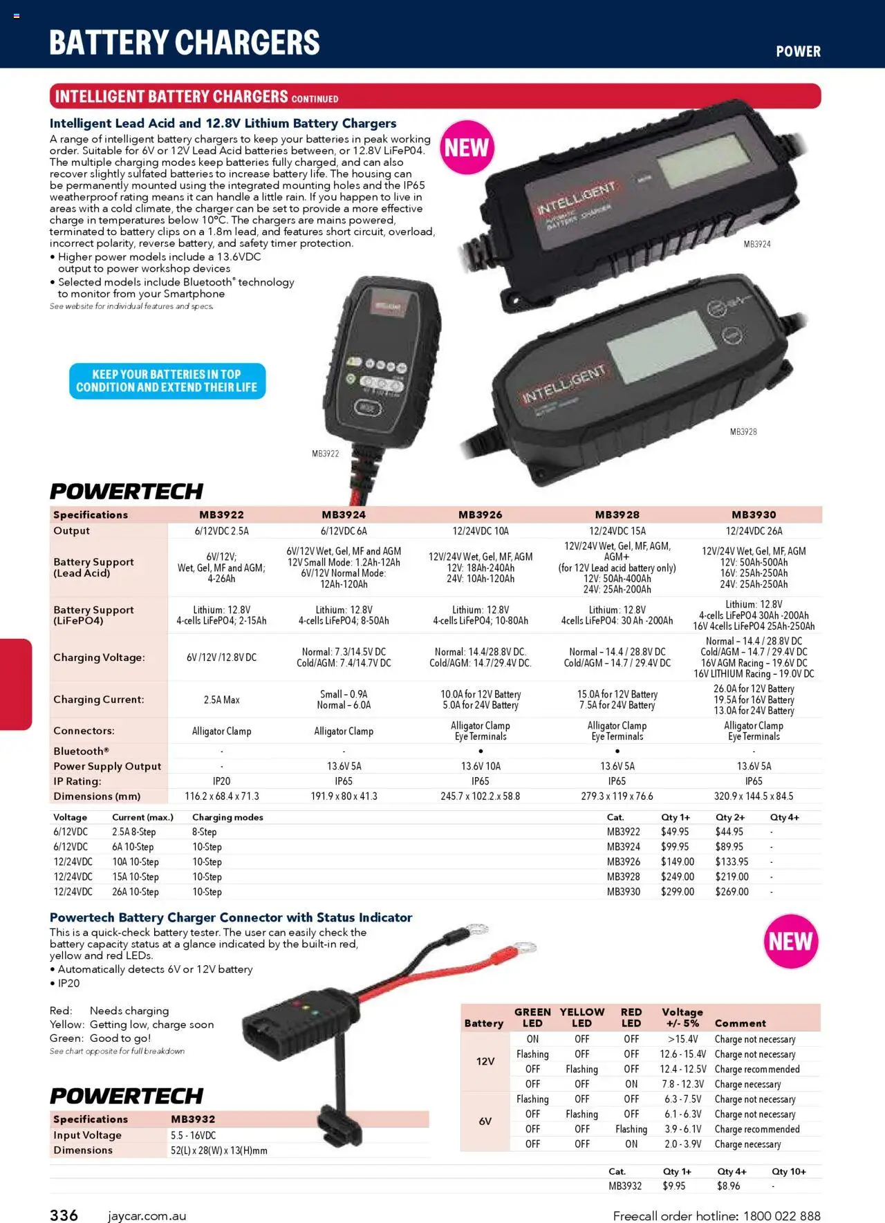 Jaycar catalogue - valid from 09/07/2025 | Page: 336 | Products: Battery, Charger, Monitor, Connector