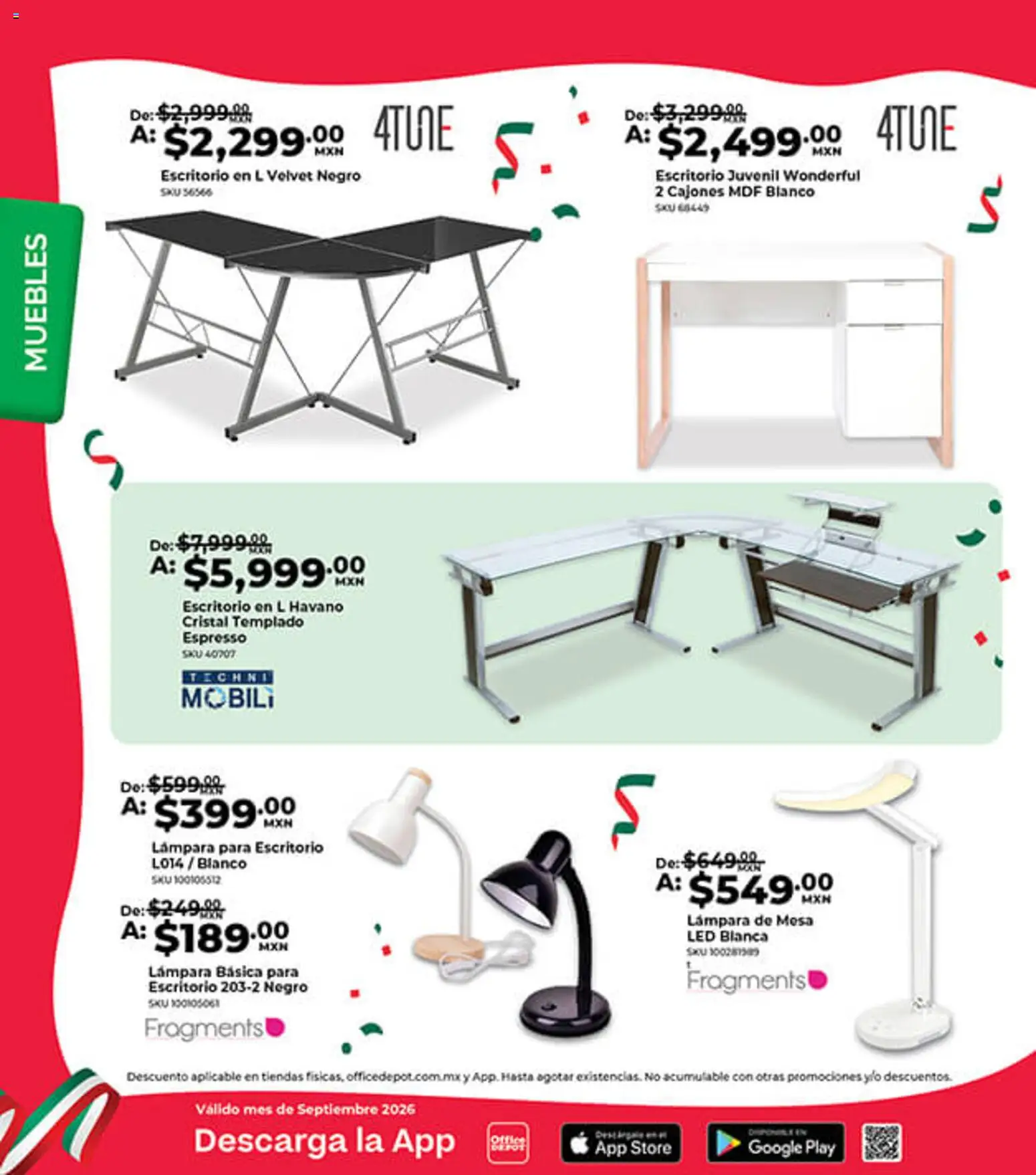 Nuevas ofertas de Office Depot válidas en toda la República Mexicana desde el 01/09/2026. ¡Encuentra las mejores ofertas en Office Depot catálogo! | Página: 22