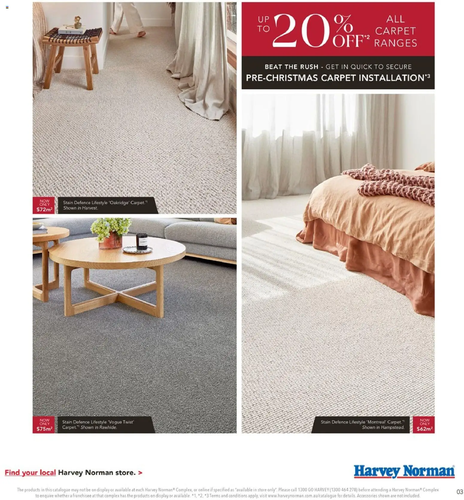 Harvey Norman catalogue - valid from 01/10/2026 | Page: 3 | Products: Carpet, Accessories