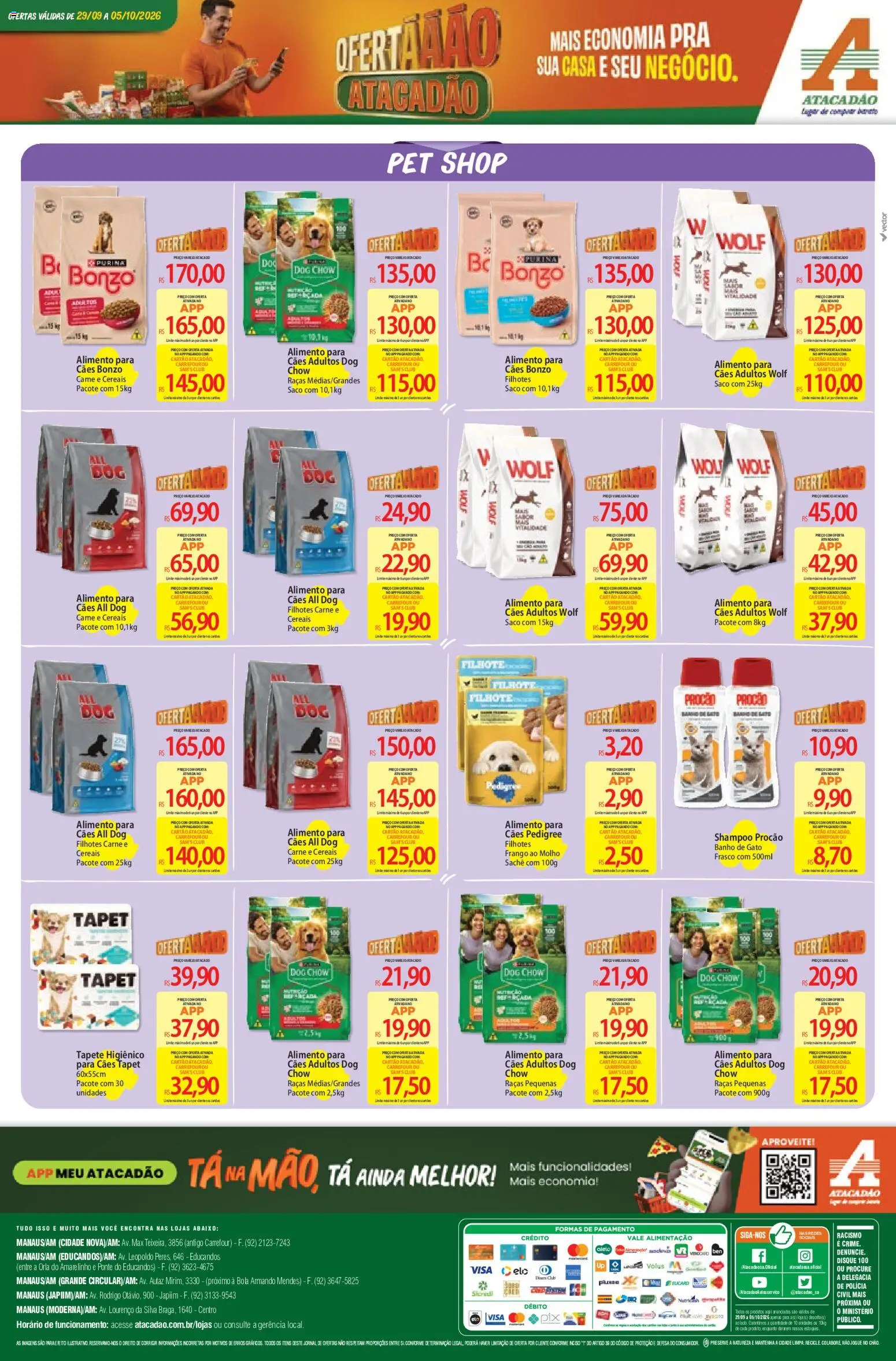 Atacadão Folheto - válido de 29/09/2026 | Página: 12 | Produtos: Pó, Tapete higiênico, Cereais, Frango