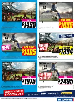 Preview of The Good Guys catalogue Massive kitchen sale - valid from 06.05.2026 | Page: 3 | Products: Tv, Smart tv, Screen
