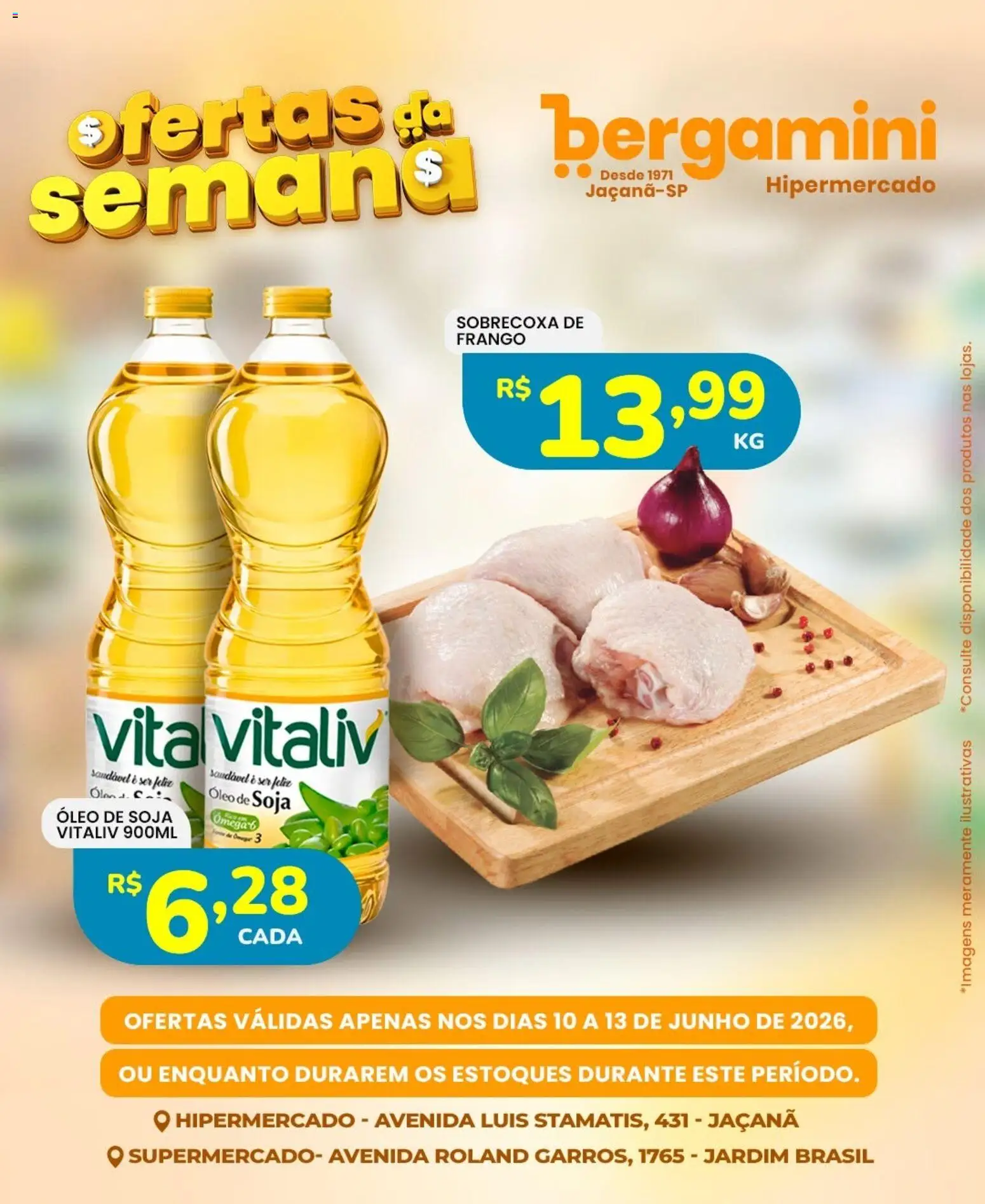 Supermercado Bergamini Folheto - válido de 10.06.2026 | Página: 5 | Produtos: Óleo, Frango, Soja