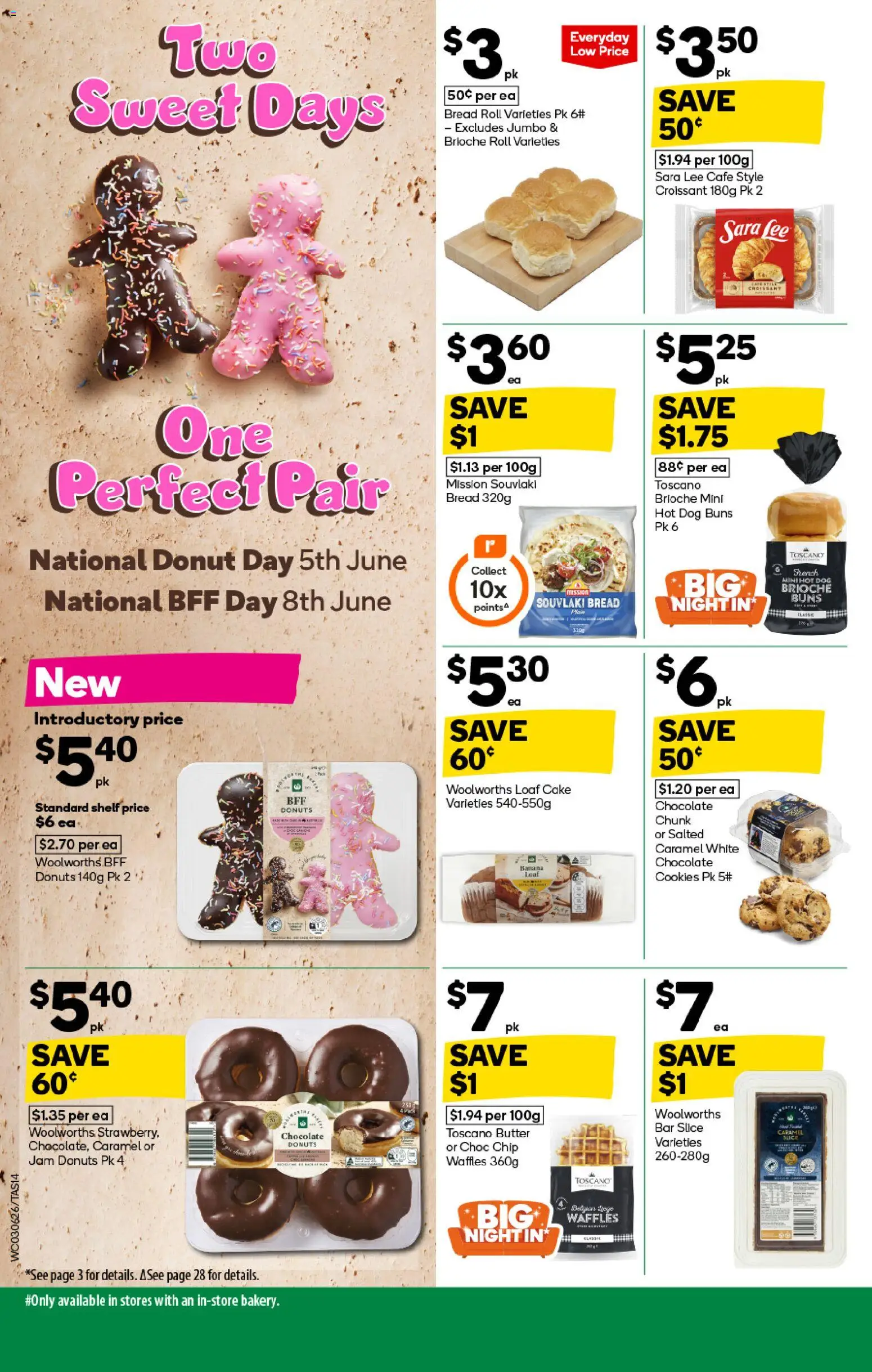 Woolworths catalogue - valid from 03.06.2026 | Page: 14 | Products: Butter, Donuts, Bread, Chocolate