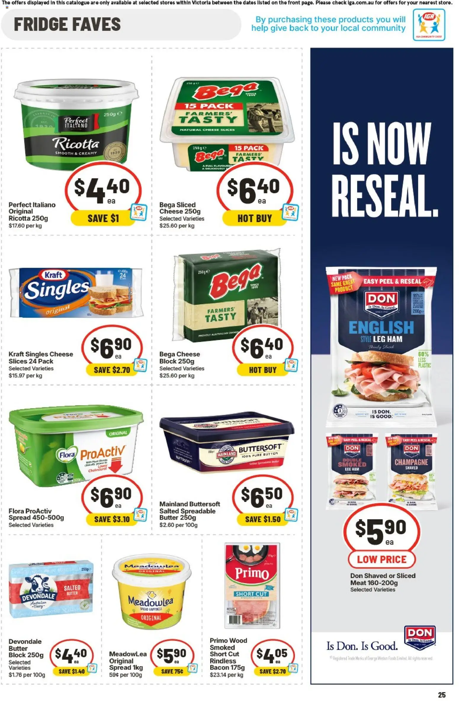 IGA catalogue - valid from 12/08/2026 | Page: 25 | Products: Bacon, Ham, Meat, Fridge