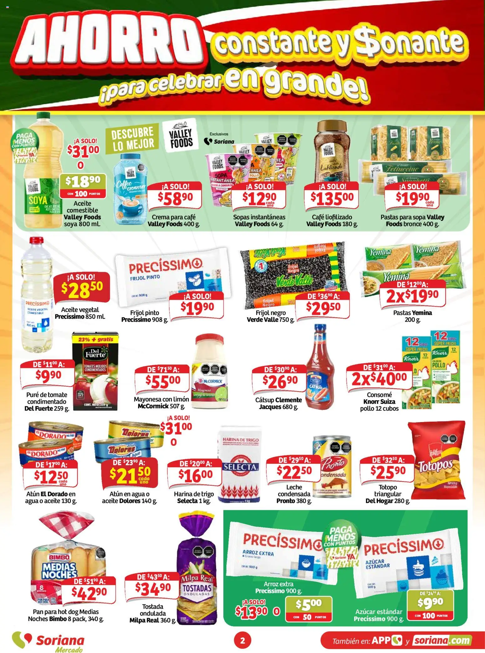 Nuevas ofertas de Soriana válidas en toda la República Mexicana desde el 18/09/2026. ¡Encuentra las mejores ofertas en Soriana Mercado - Ahorro constante y sonante Mercado Nacional! | Página: 2