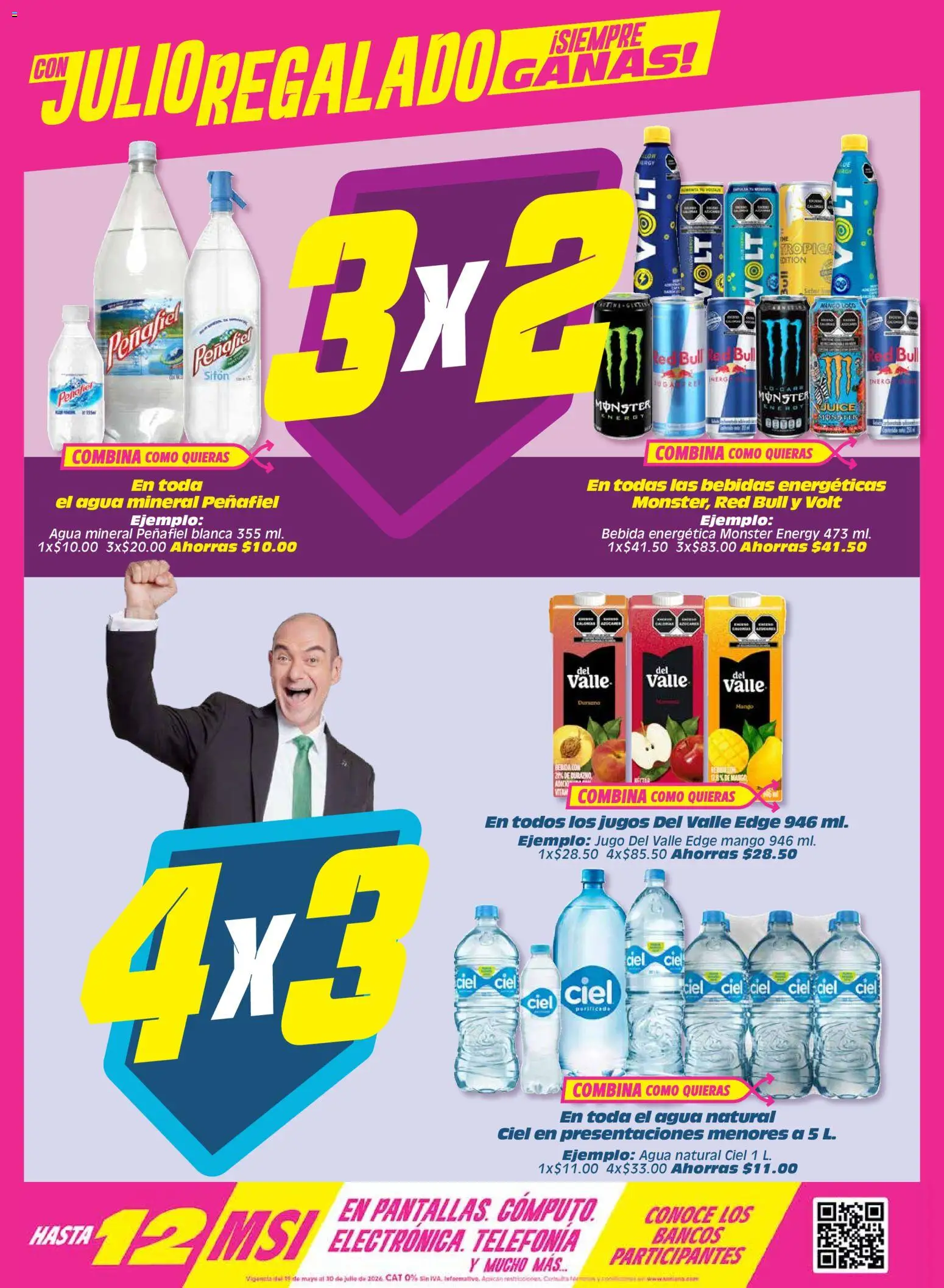 Nuevas ofertas de Soriana válidas en toda la República Mexicana desde el 17/07/2026. ¡Encuentra las mejores ofertas en Soriana Julio Regalado Mercado Nacional! | Página: 3 | Productos: Durazno, Agua, Mango, Jugo